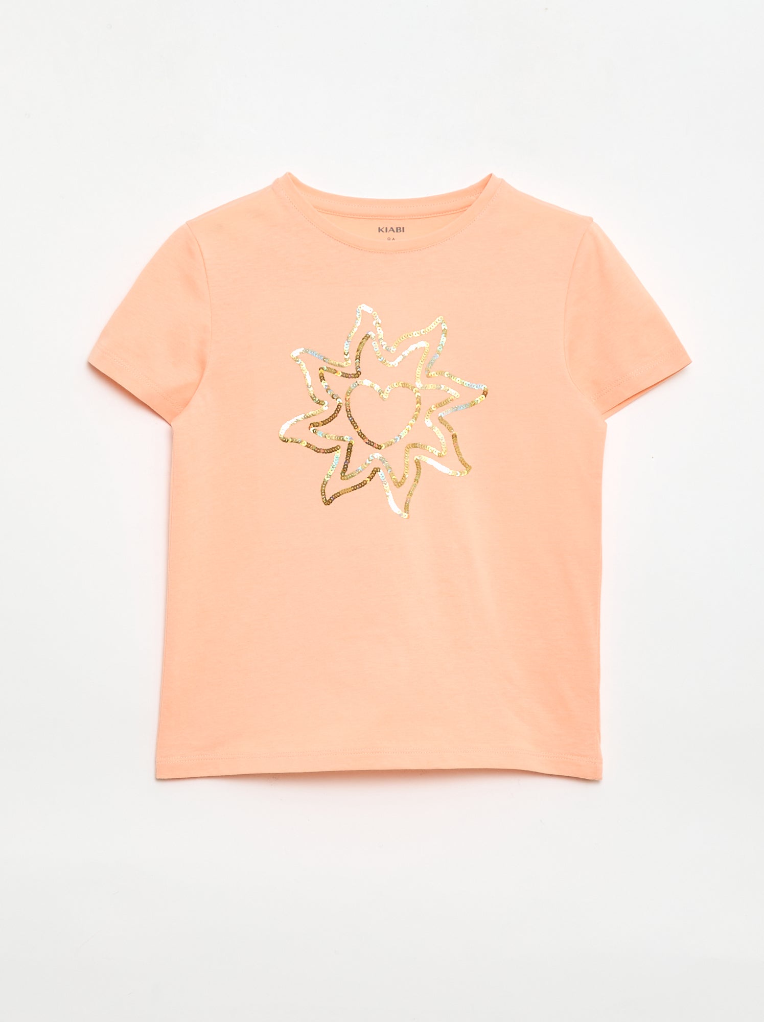 T-shirt à manches courtes avec animation - Orange
