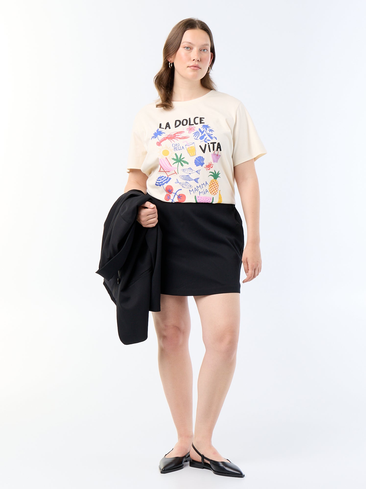 T-shirt à manches courtes avec imprimé - Blanc (CQD34_33)