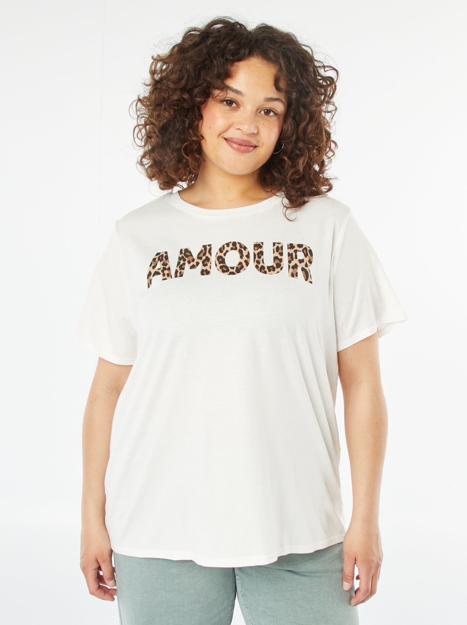 T-shirt à manches courtes avec imprimé - Blanc (CQD34_8)