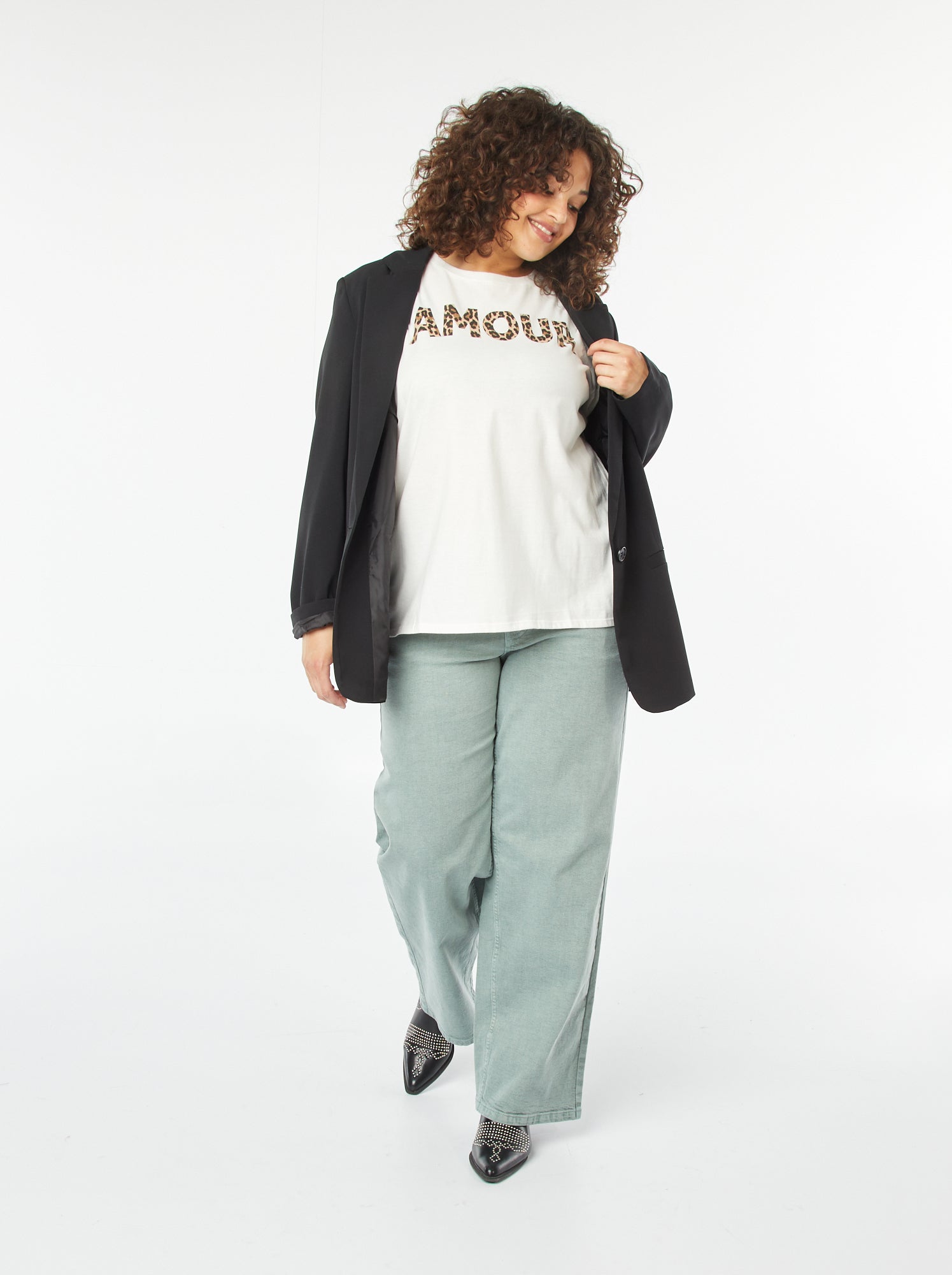 T-shirt à manches courtes avec imprimé - Blanc (CQD34_8)
