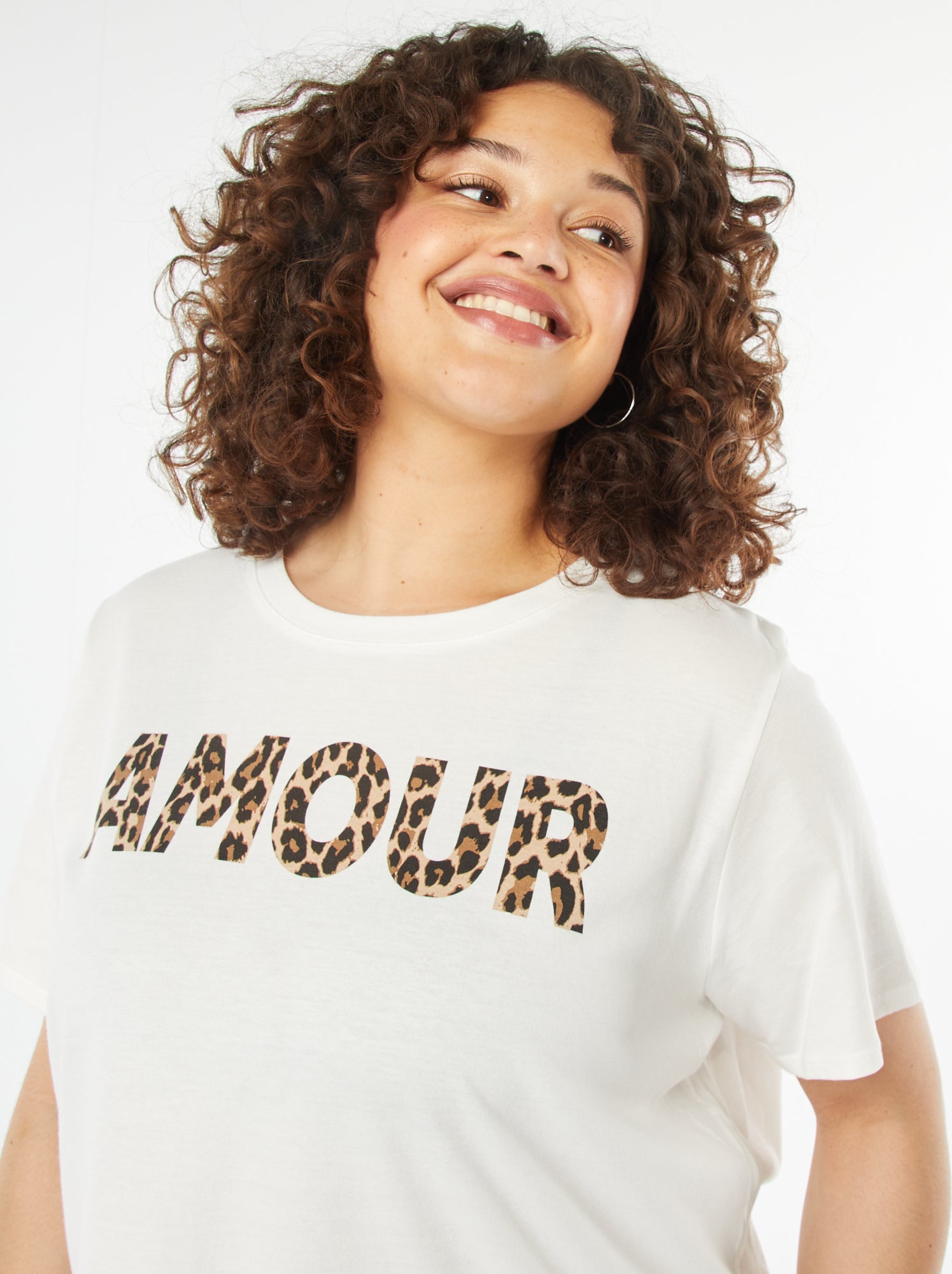 T-shirt à manches courtes avec imprimé - Blanc (CQD34_8)