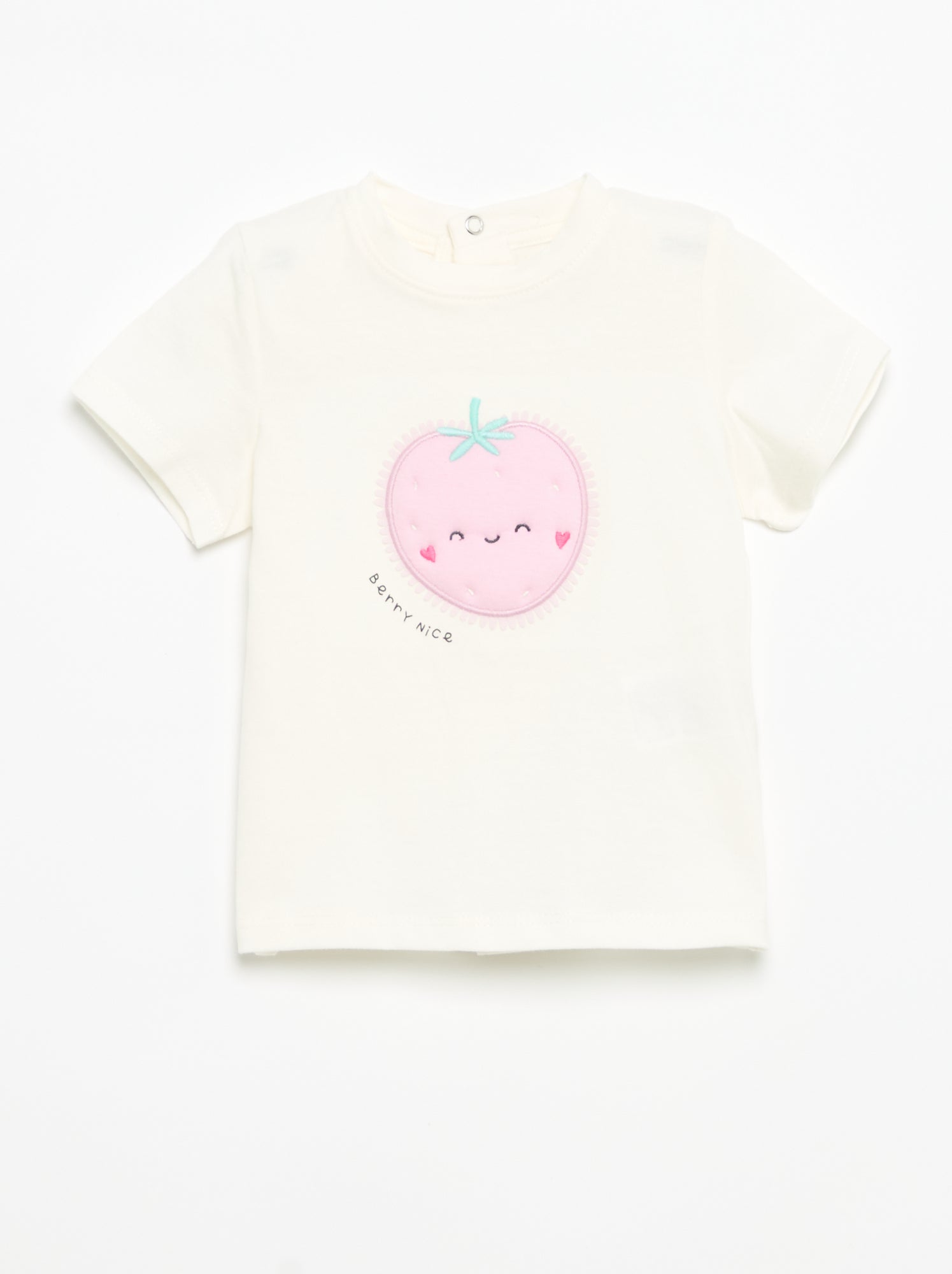 T-shirt à manches courtes avec imprimé - Blanc (FNU05_1)