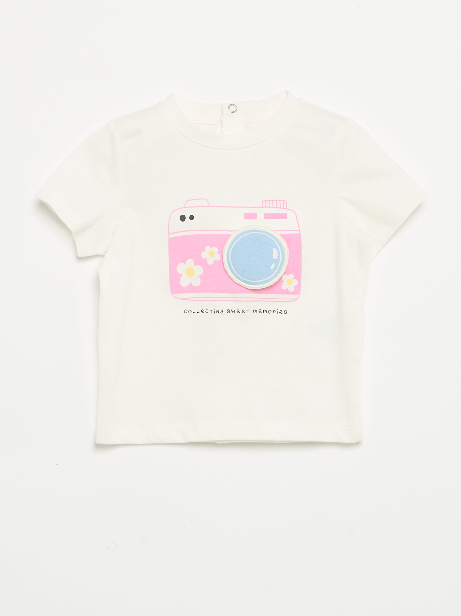 T-shirt à manches courtes avec imprimé - Blanc (FNU05_4)