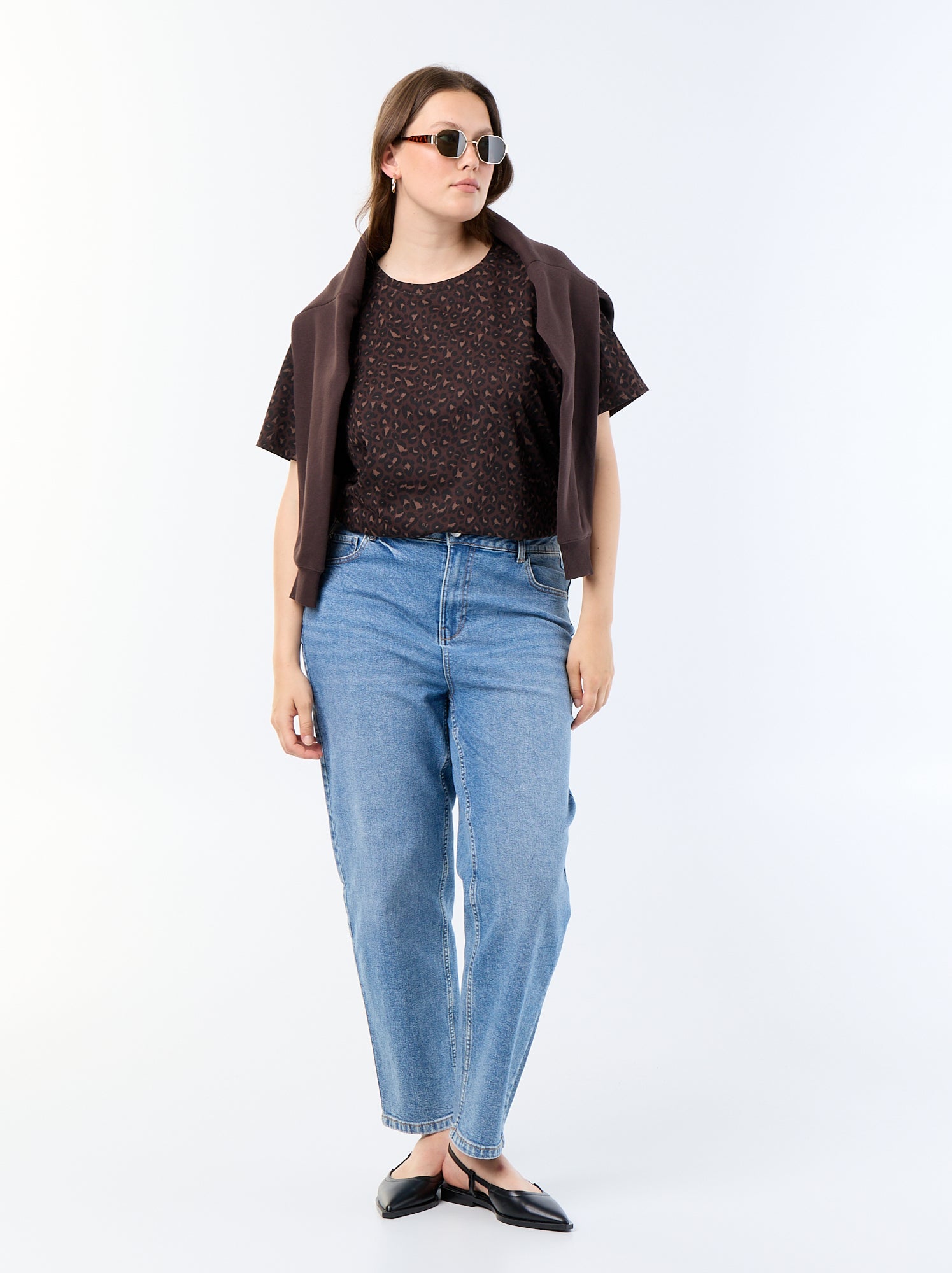 T-shirt à manches courtes avec imprimé - Marron (CQD34_26)