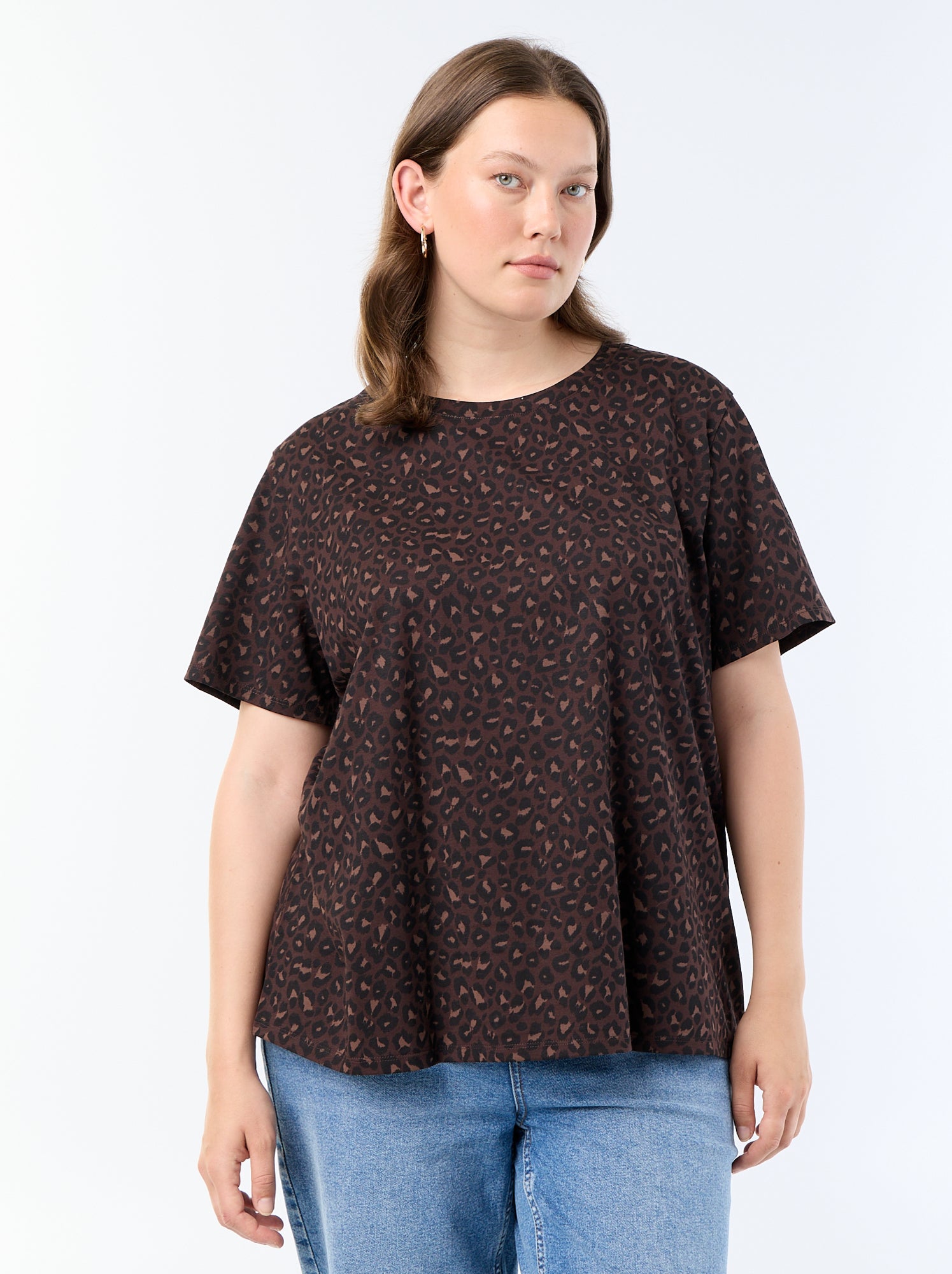 T-shirt à manches courtes avec imprimé - Marron (CQD34_26)