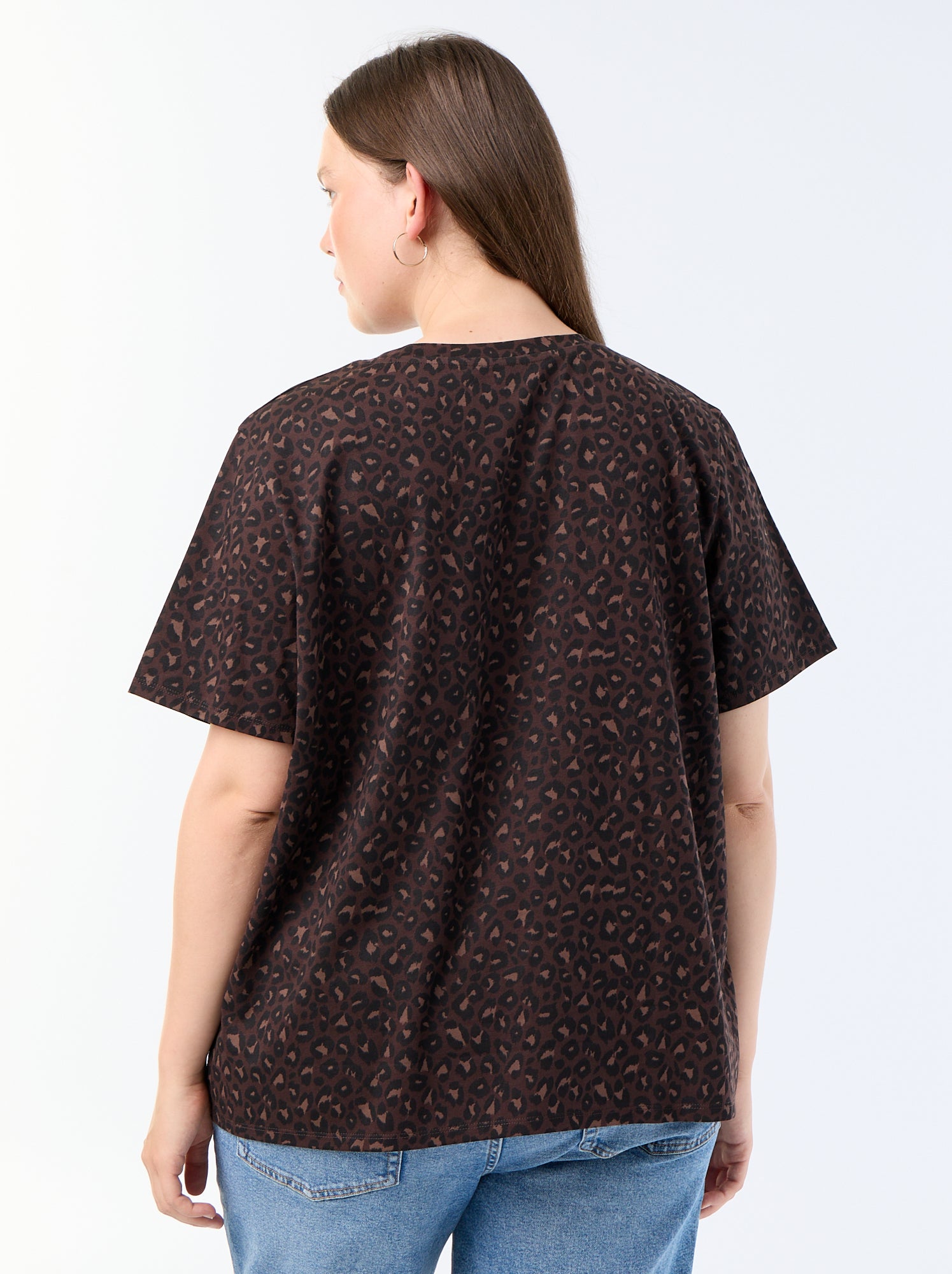 T-shirt à manches courtes avec imprimé - Marron (CQD34_26)