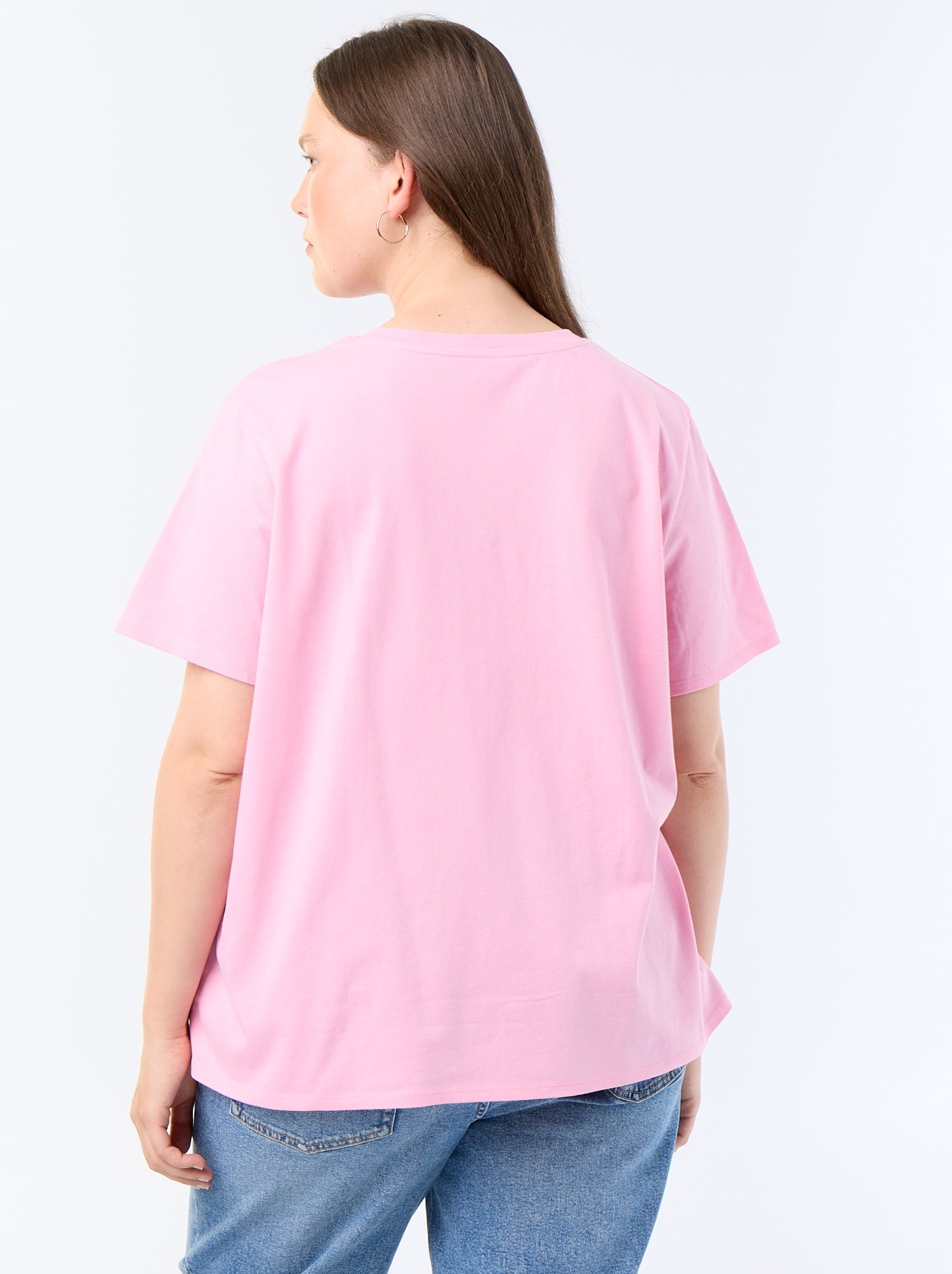 T-shirt à manches courtes avec imprimé - Rose (CQD34_29)