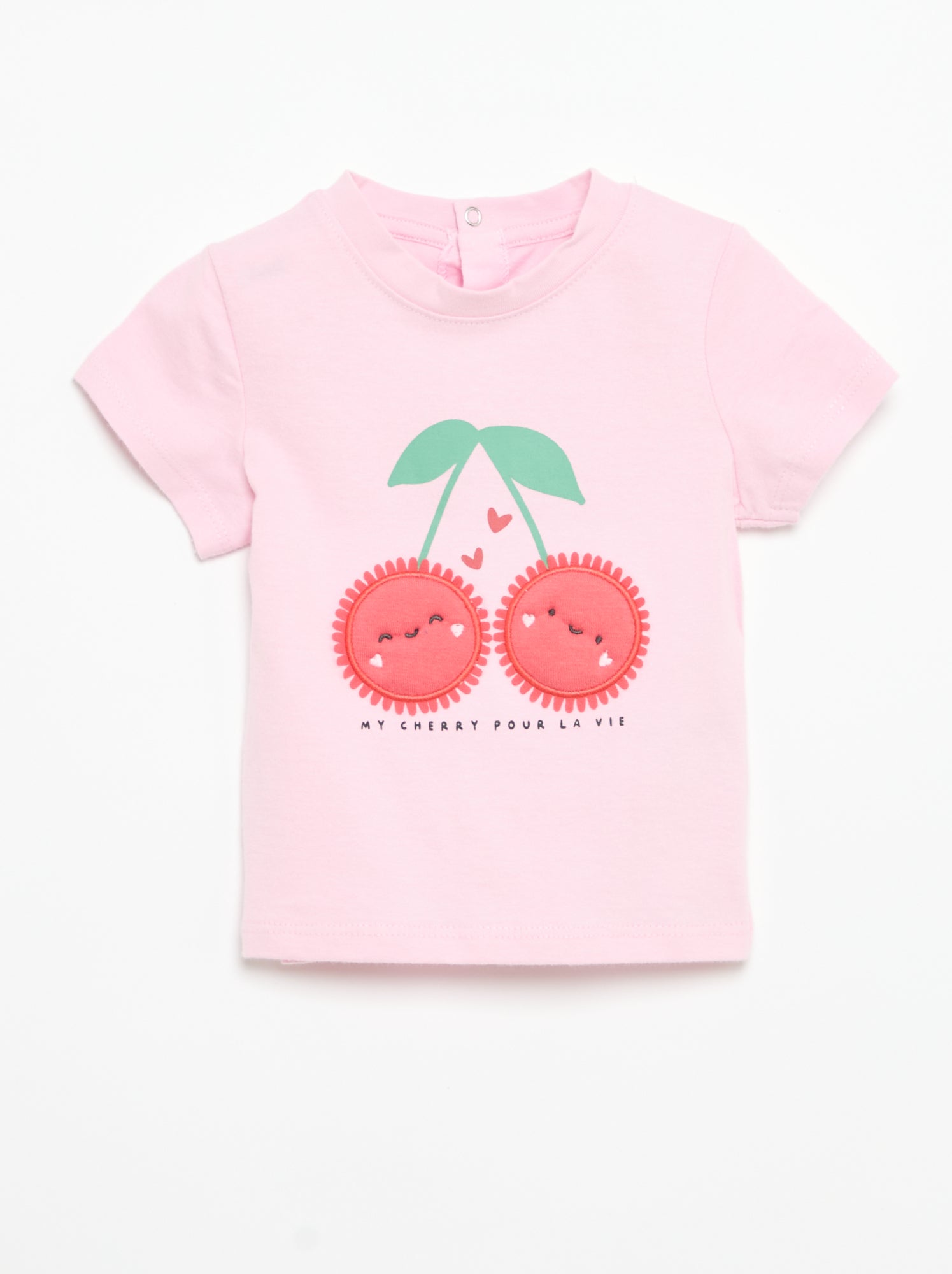 T-shirt à manches courtes avec imprimé - Rose