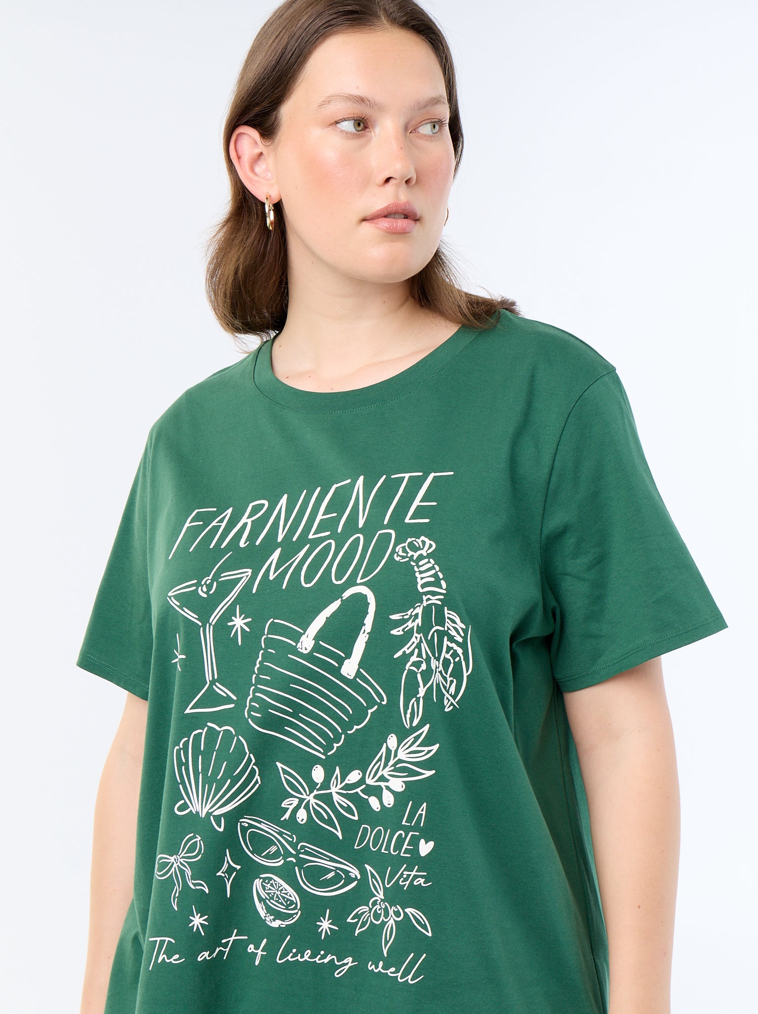 T-shirt à manches courtes avec imprimé - Vert