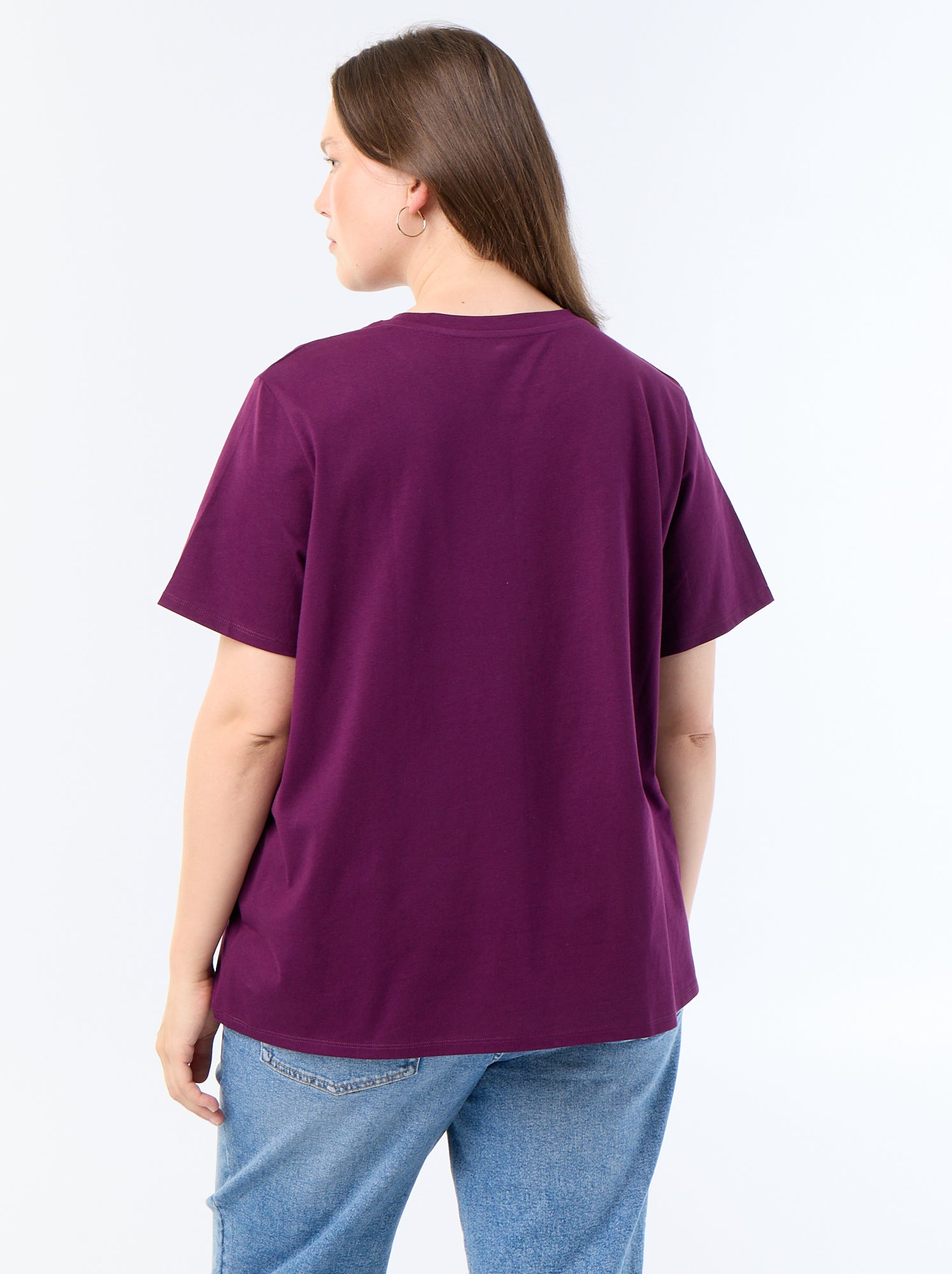 T-shirt à manches courtes avec imprimé - Violet