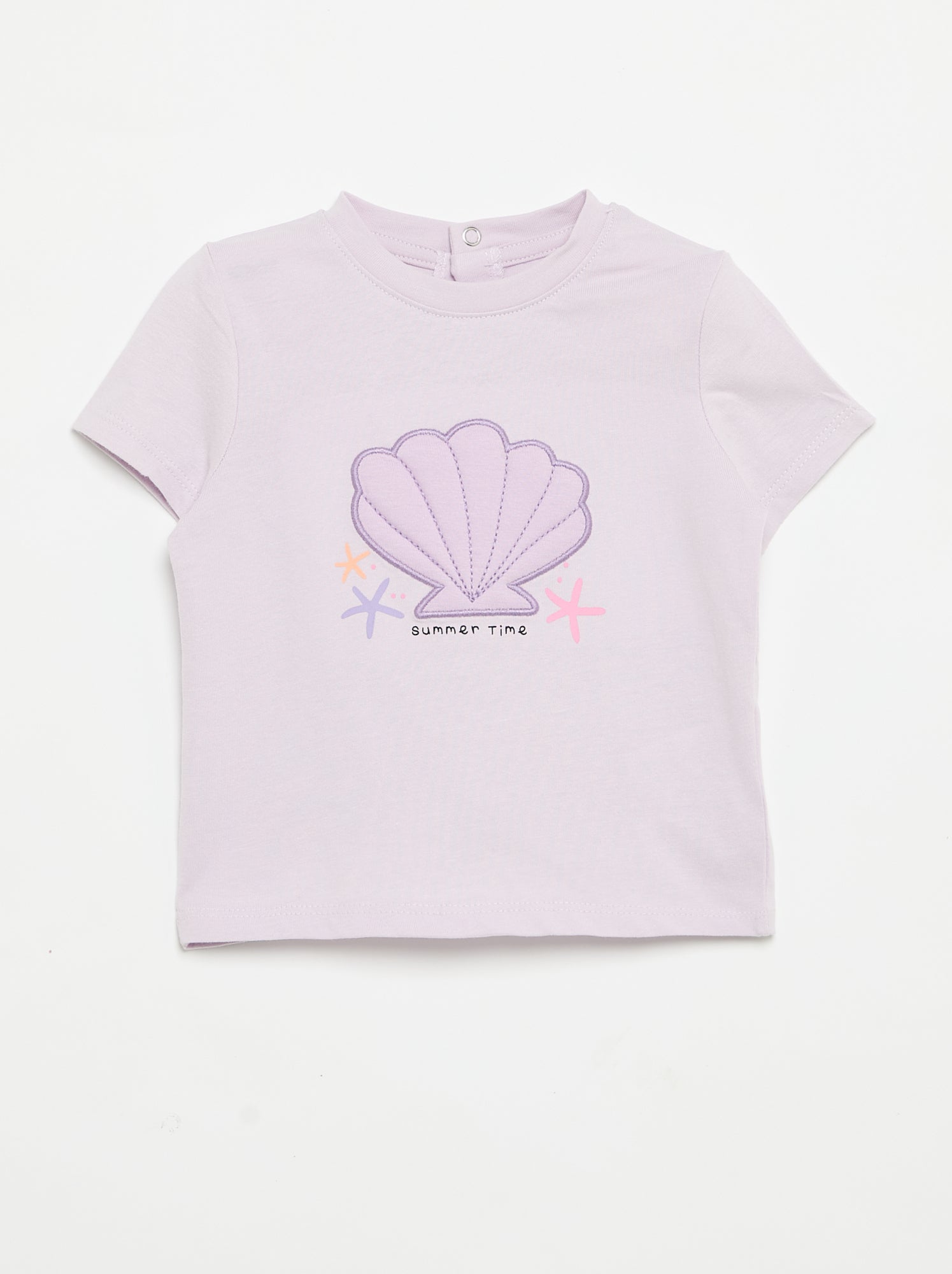T-shirt à manches courtes avec imprimé - Violet
