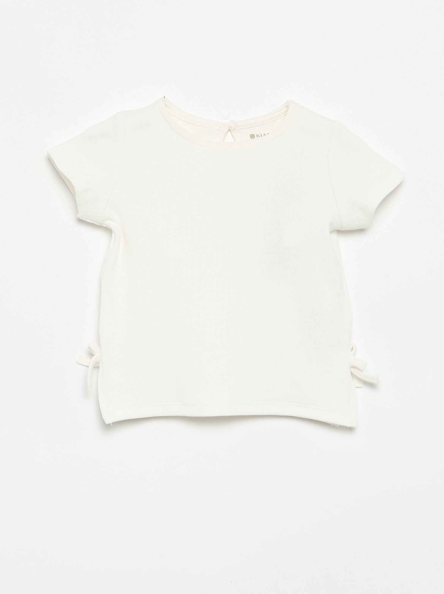 T-shirt à manches courtes avec nœuds - Blanc
