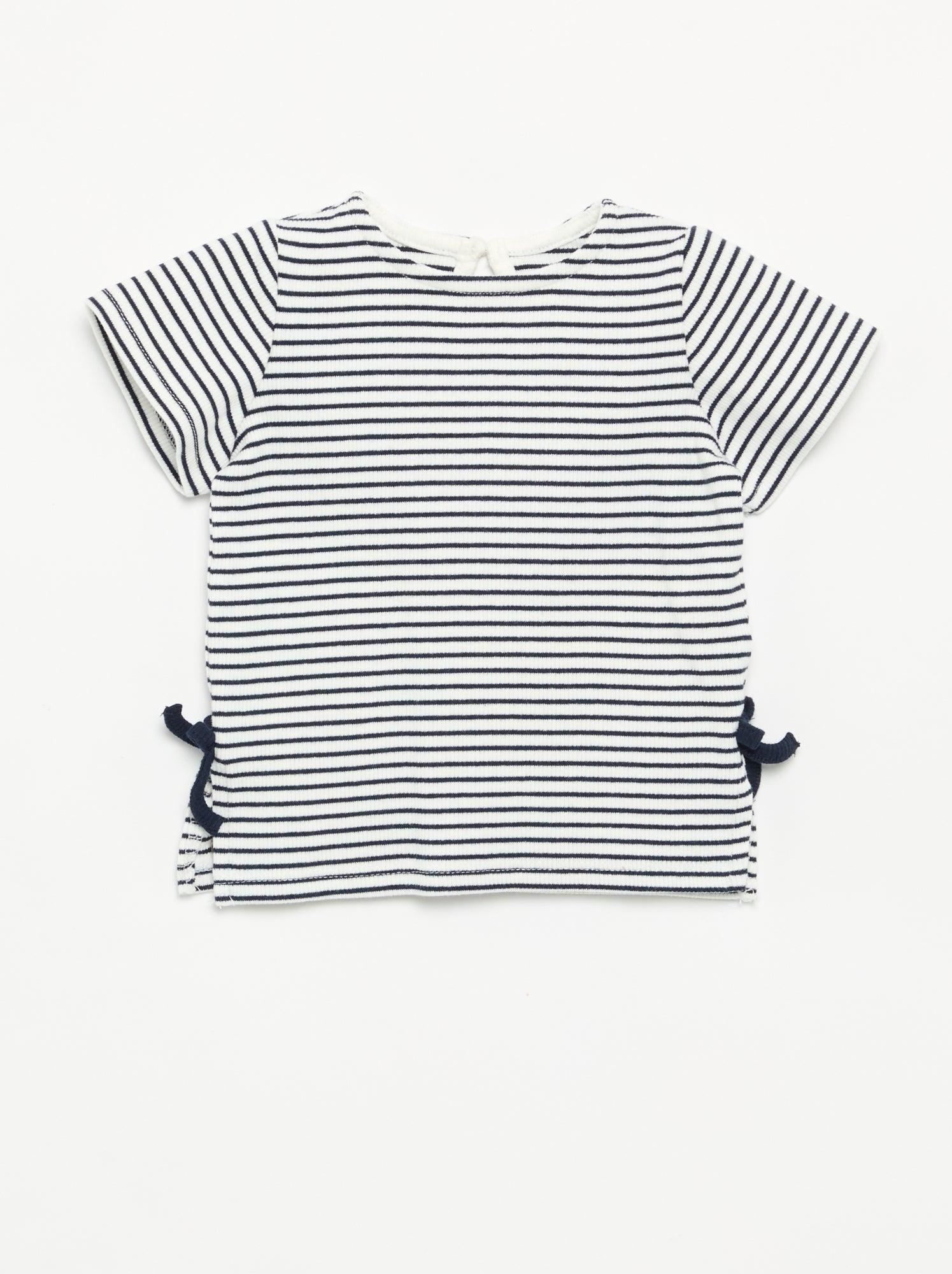 T-shirt à manches courtes avec nœuds - Bleu