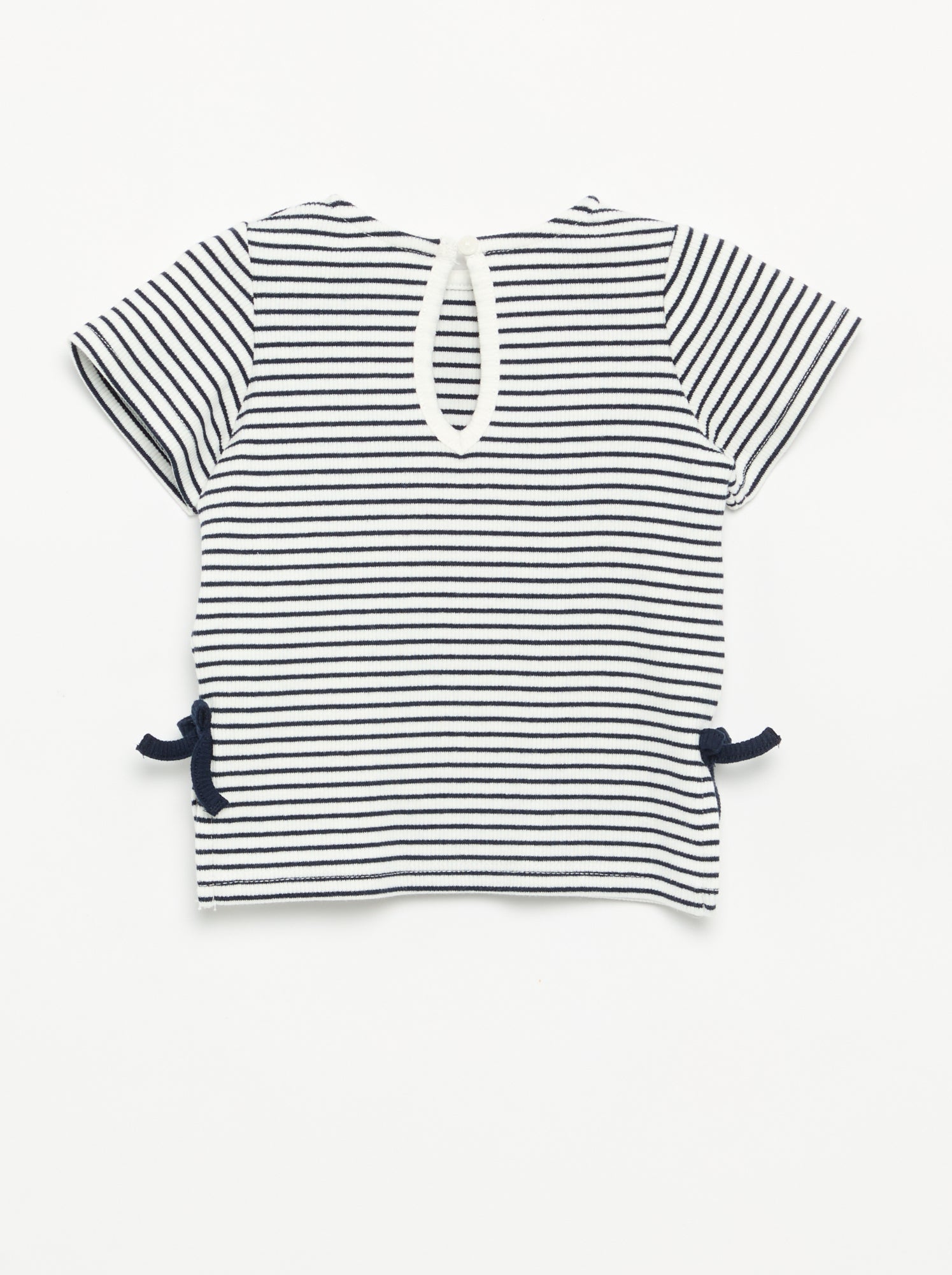T-shirt à manches courtes avec nœuds - Bleu