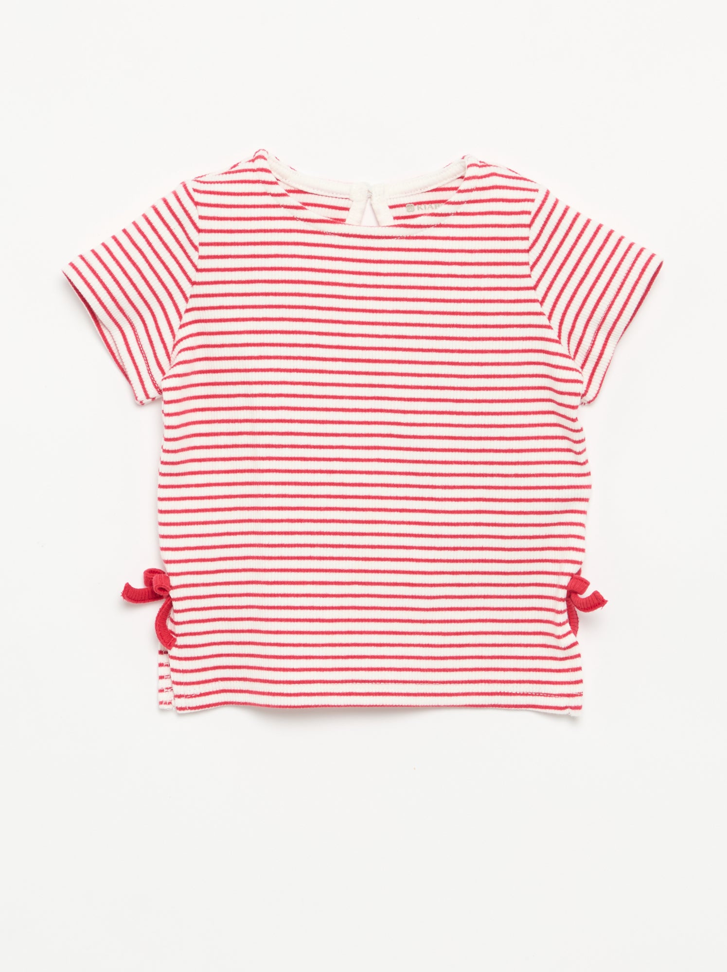T-shirt à manches courtes avec nœuds - Rouge
