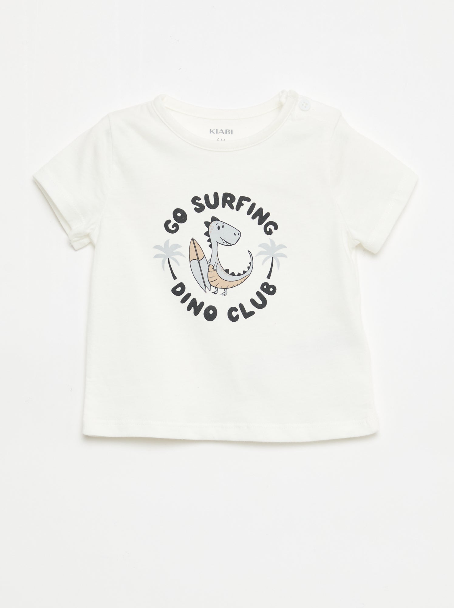 T-shirt à manches courtes en jersey de coton - Blanc (FED39_1)