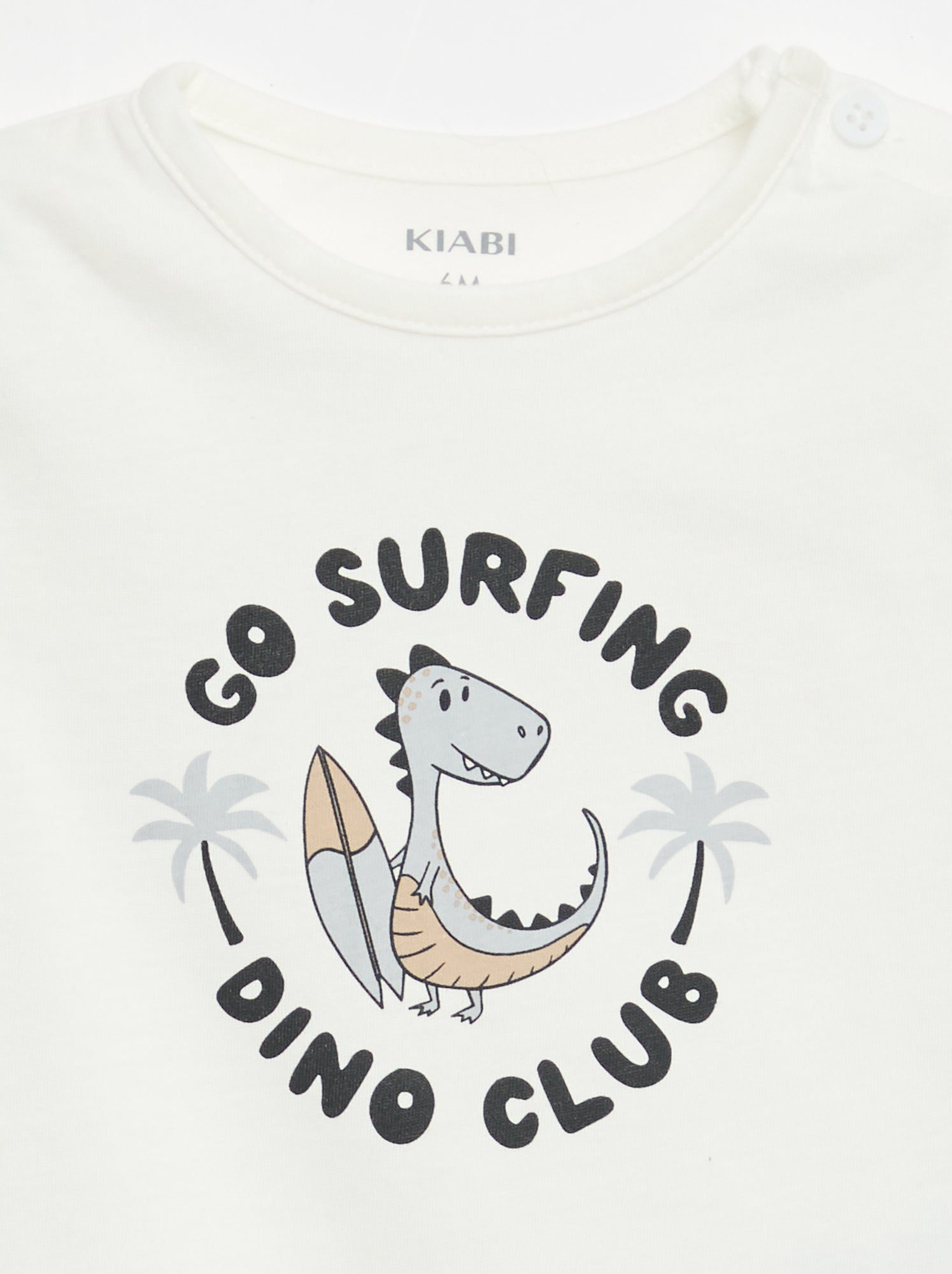 T-shirt à manches courtes en jersey de coton - Blanc (FED39_1)