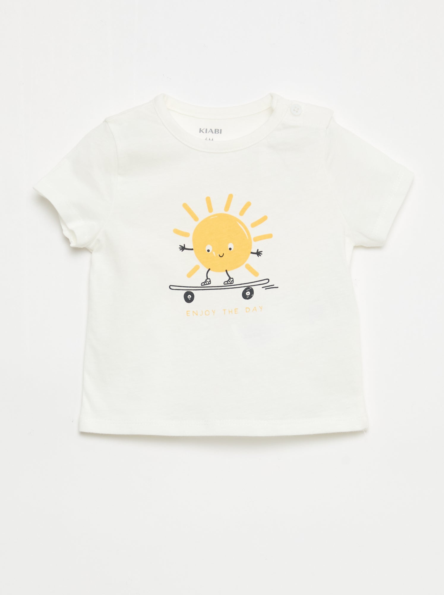 T-shirt à manches courtes en jersey de coton - Blanc (FED39_6)