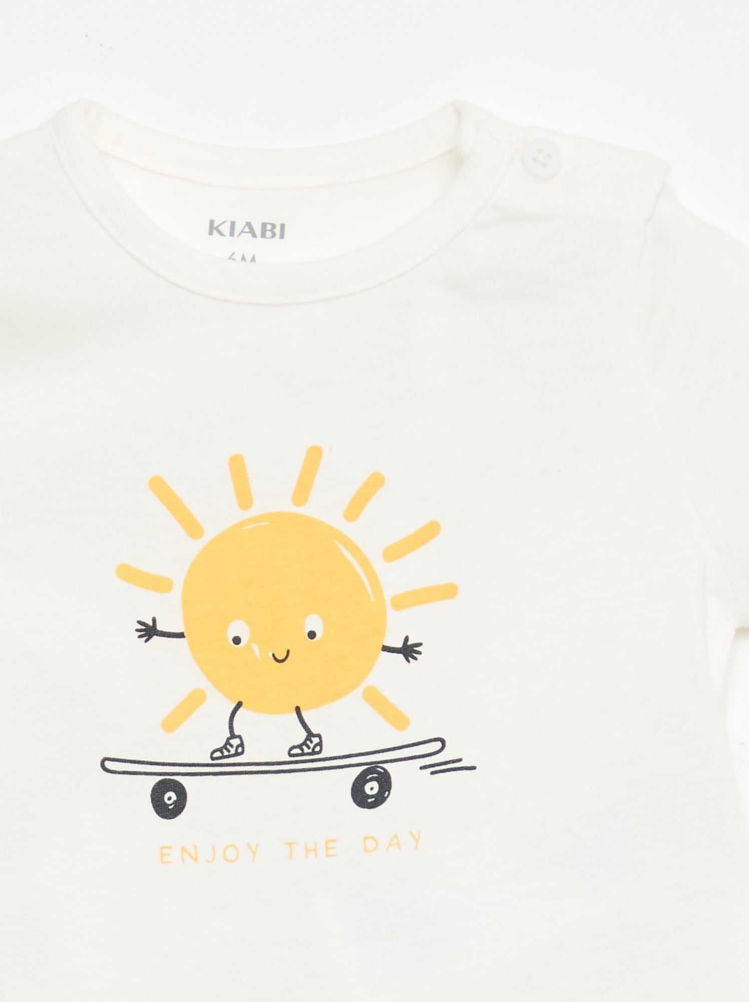 T-shirt à manches courtes en jersey de coton - Blanc (FED39_6)
