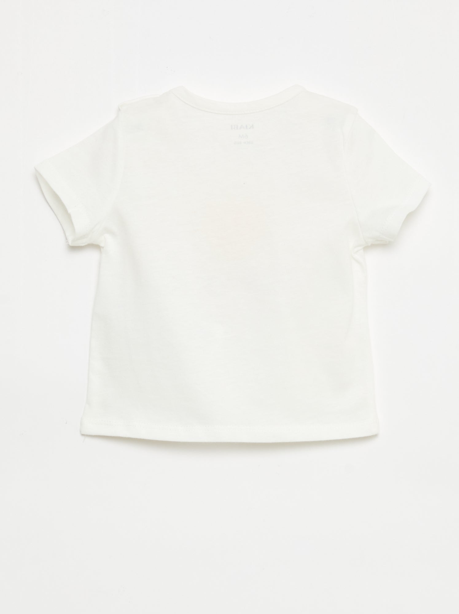 T-shirt à manches courtes en jersey de coton - Blanc (FED39_6)