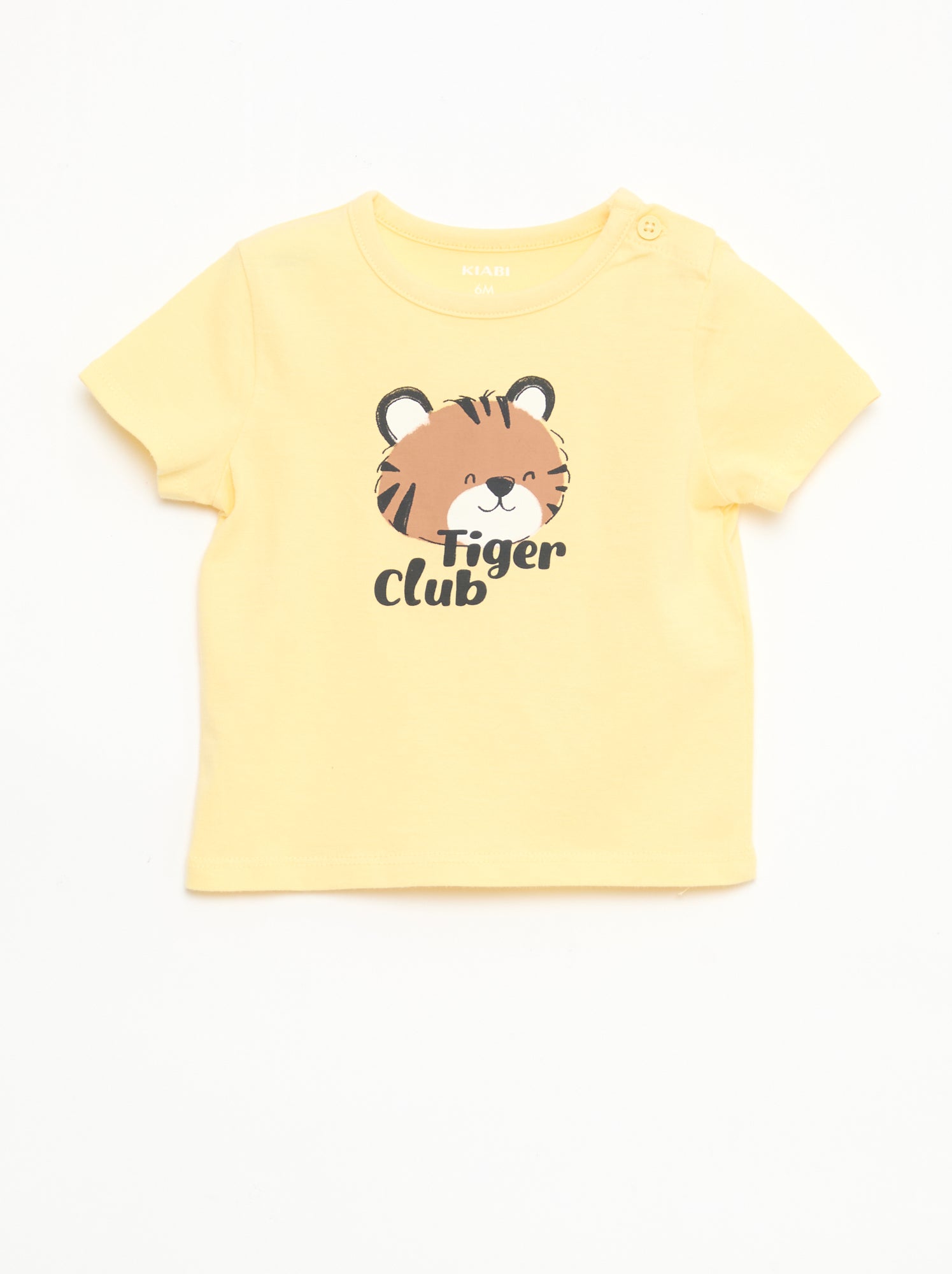 T-shirt à manches courtes en jersey de coton - Jaune