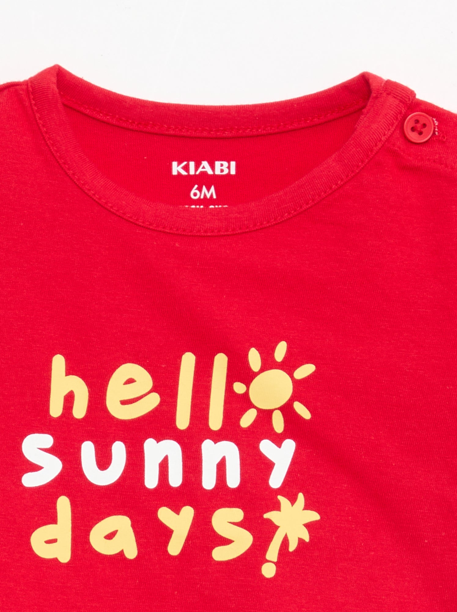 T-shirt à manches courtes en jersey de coton - Rouge
