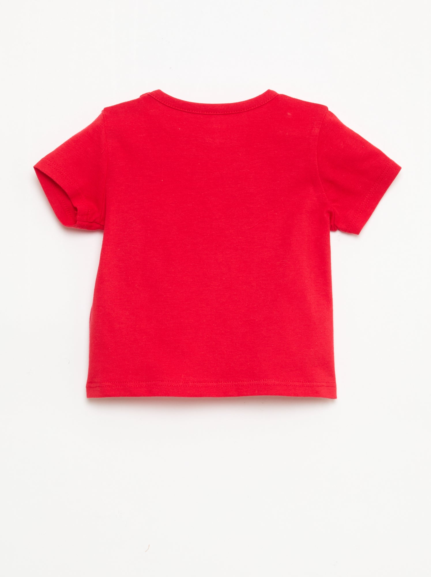 T-shirt à manches courtes en jersey de coton - Rouge