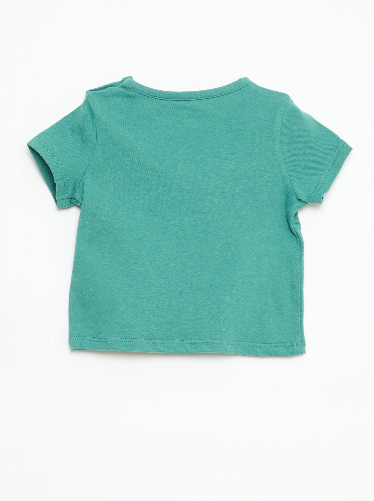 T-shirt à manches courtes en jersey de coton - Vert (FED39_3)