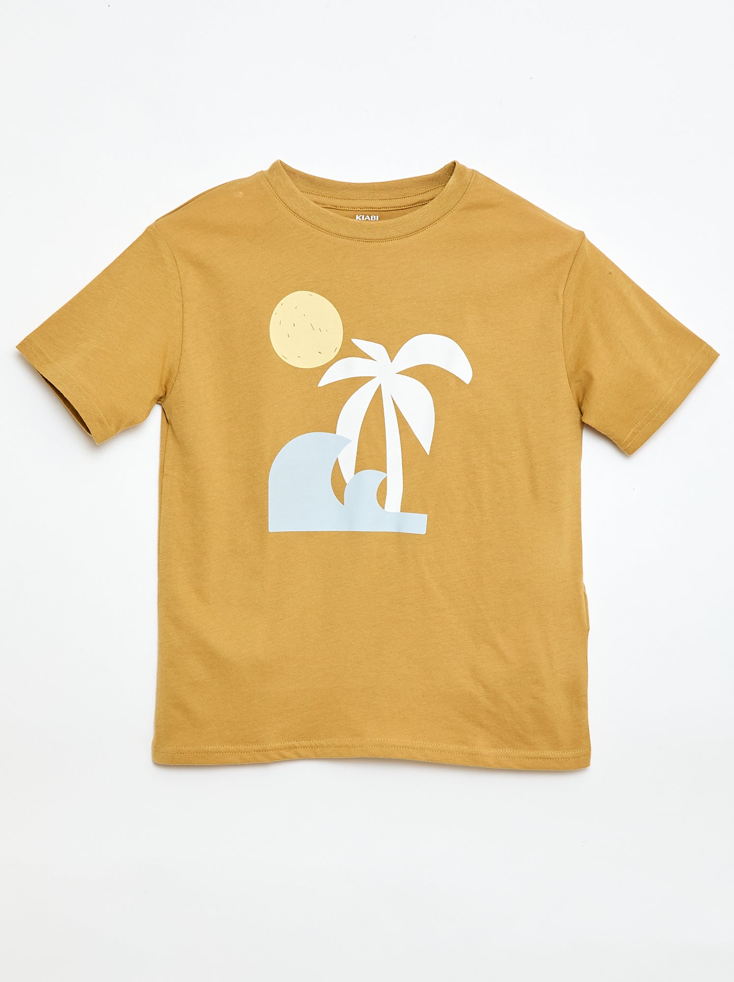 T-shirt à manches courtes imprimé - Beige (EUP44_12)