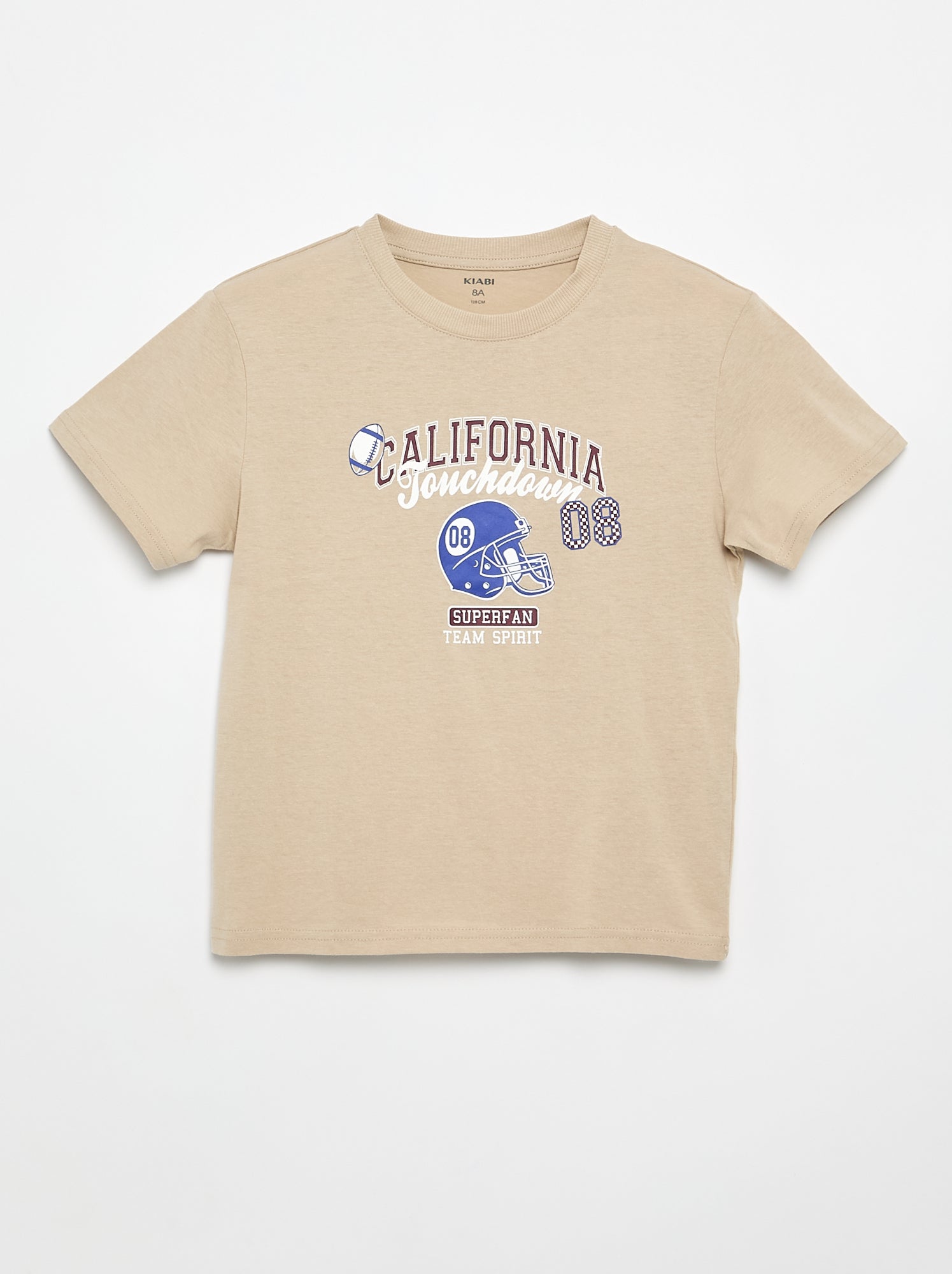 T-shirt à manches courtes imprimé - Beige (EUP44_45)