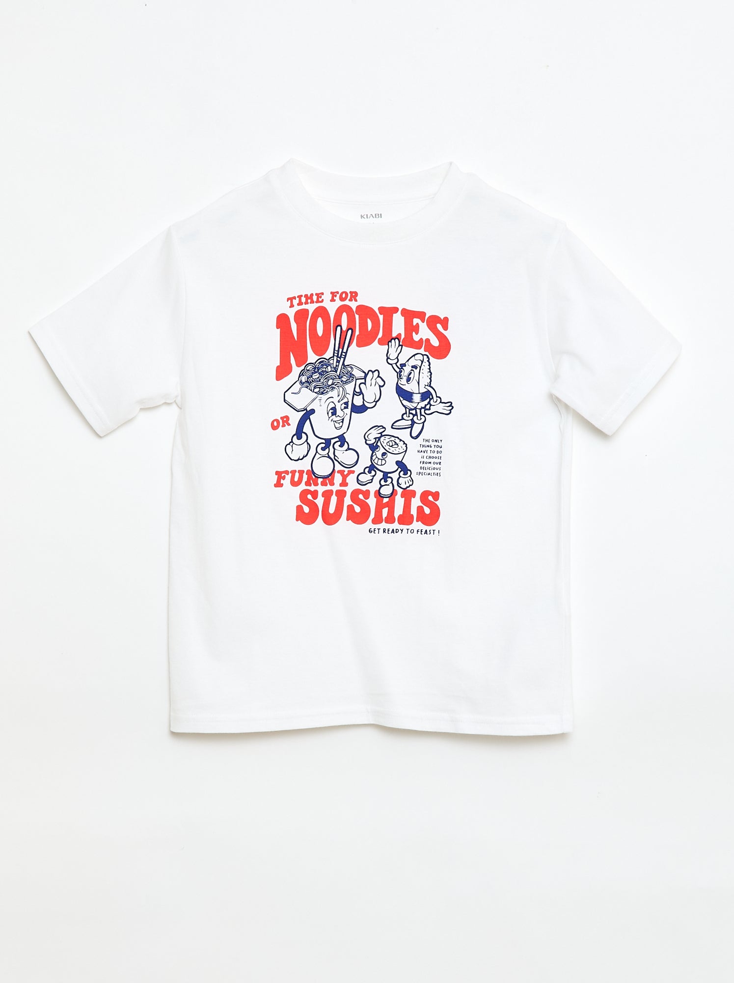 T-shirt à manches courtes imprimé - Blanc (EUP44_13)