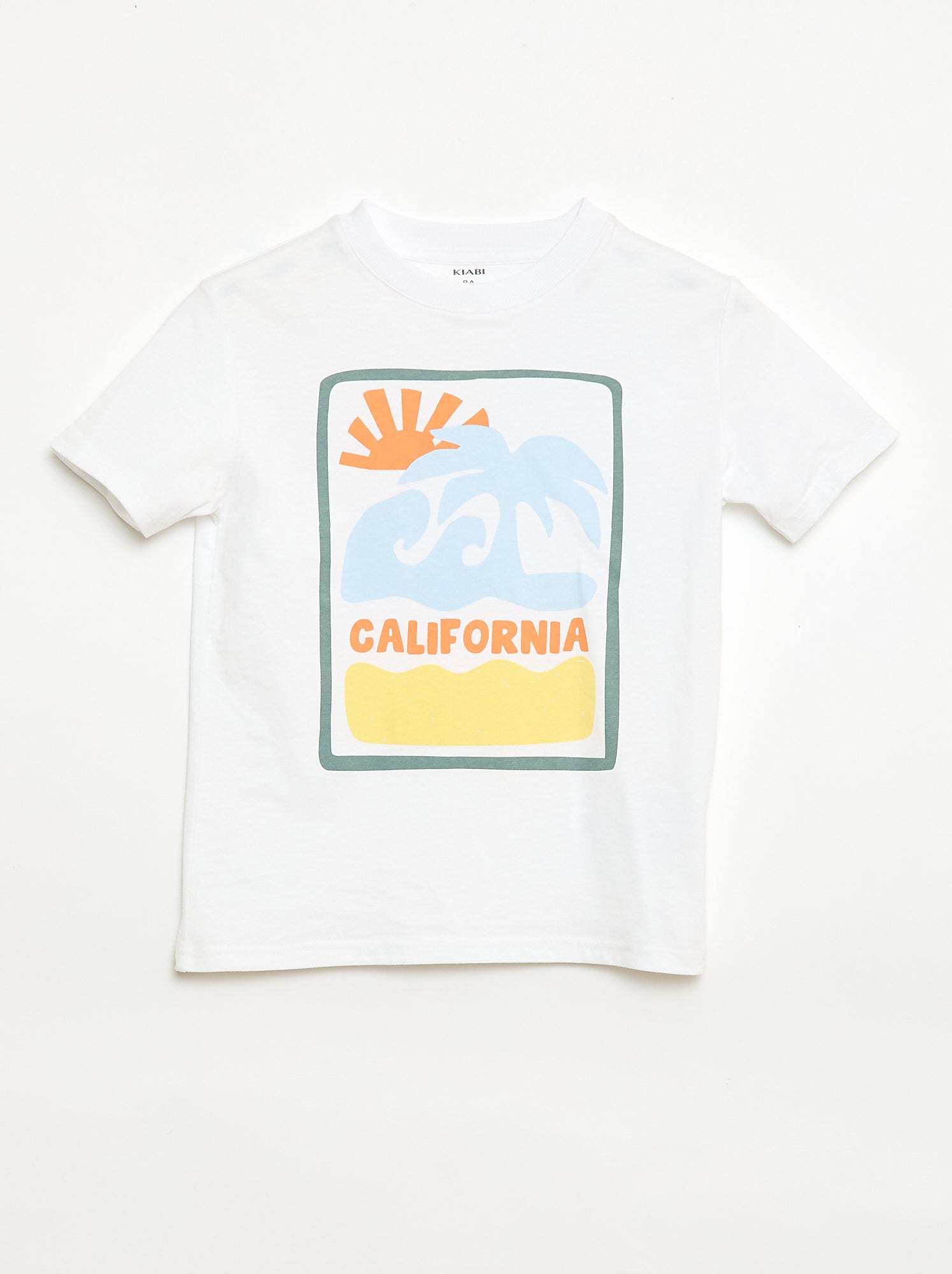 T-shirt à manches courtes imprimé - Blanc (EUP44_21)