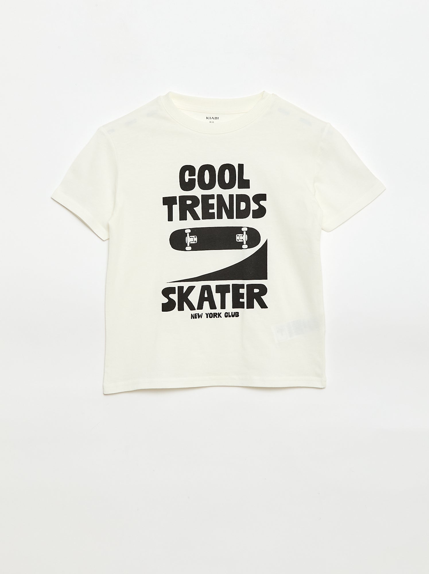 T-shirt à manches courtes imprimé - Blanc (EUP44_29)