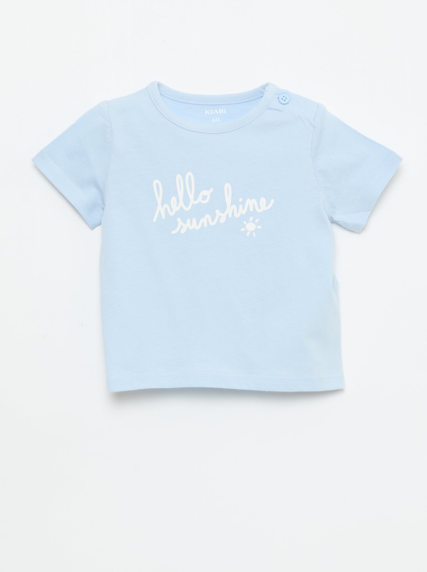 T-shirt à manches courtes imprimé - Bleu