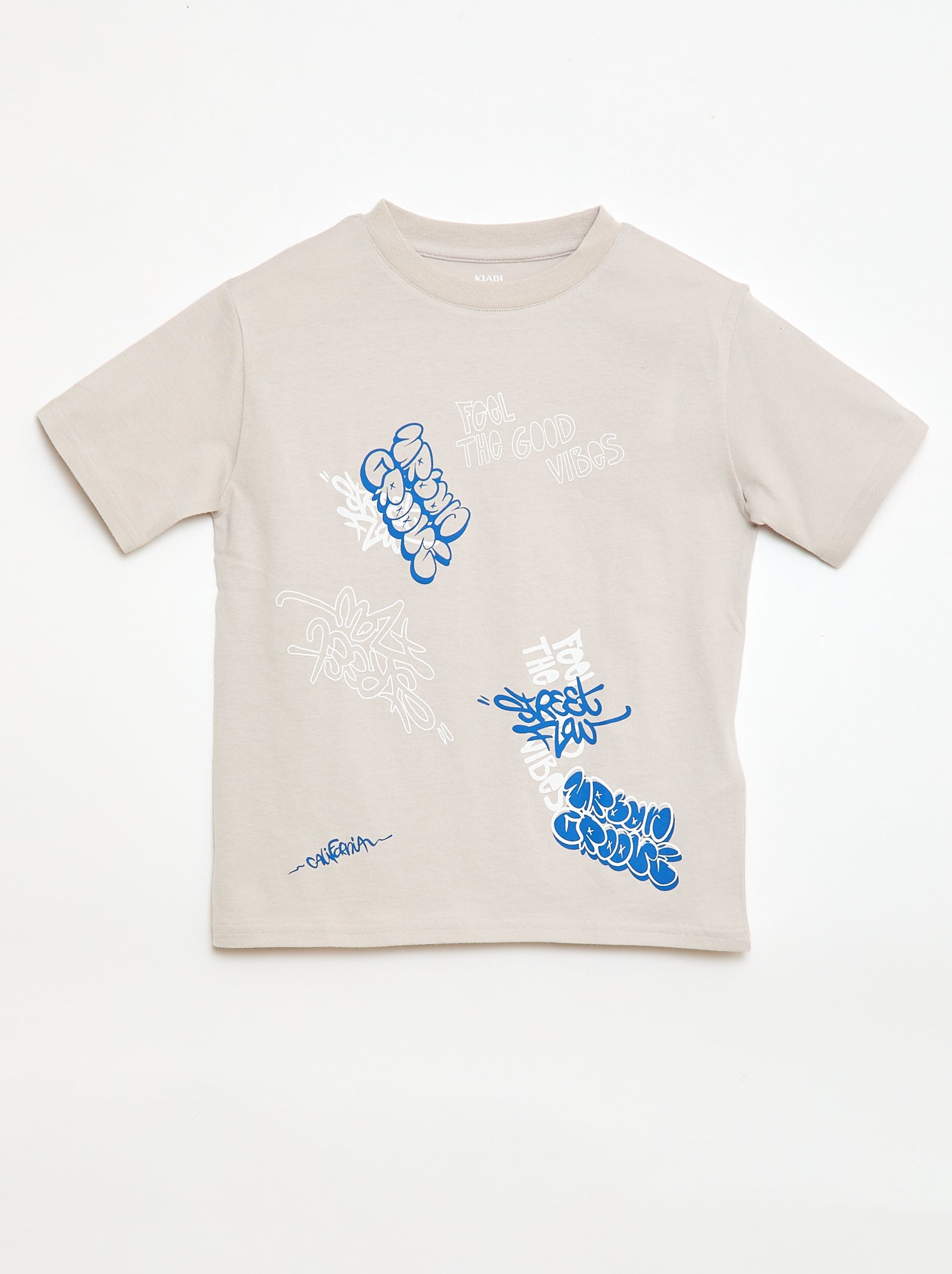 T-shirt à manches courtes imprimé - Gris