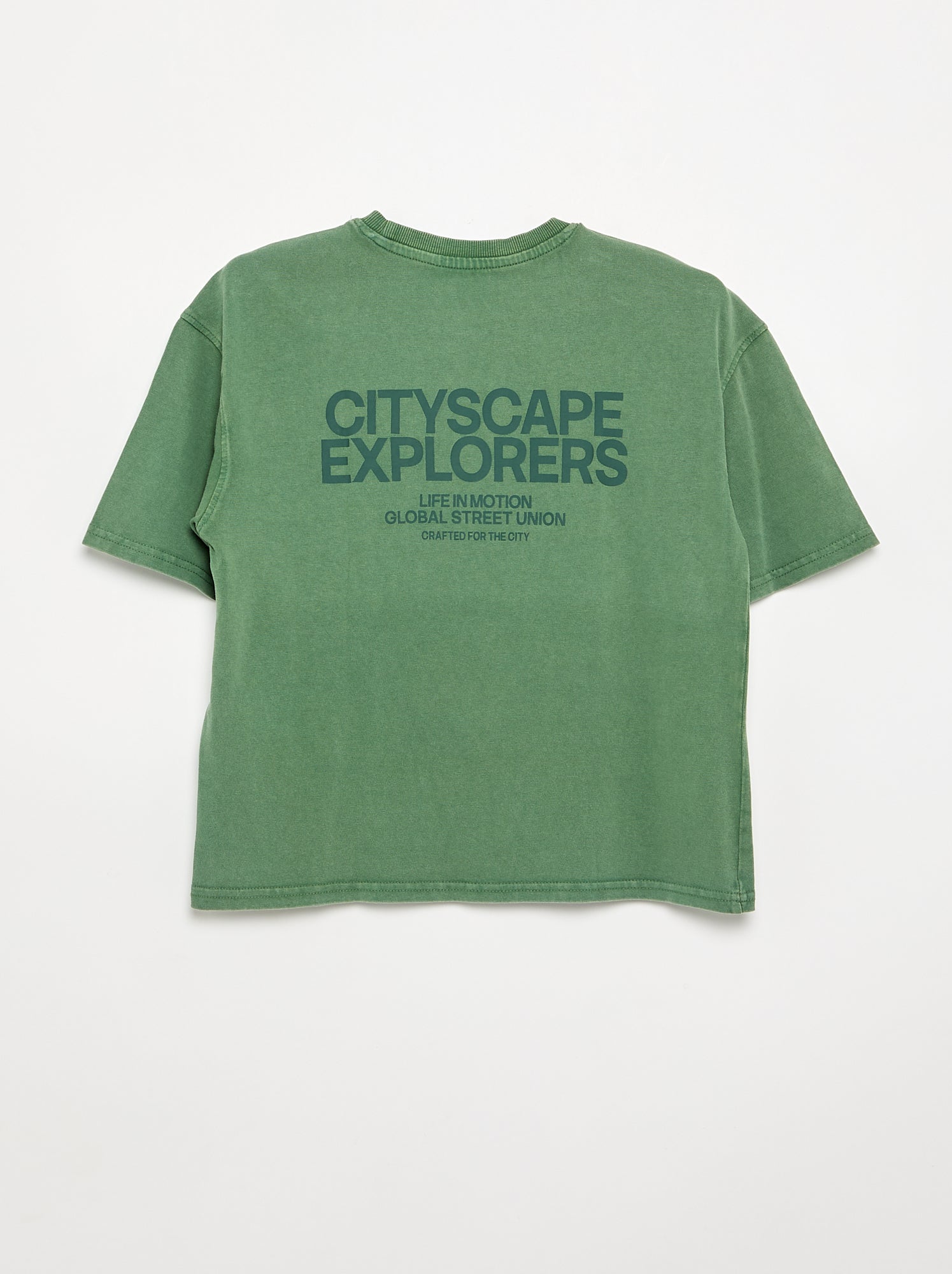 T-shirt à manches courtes imprimé - Kaki