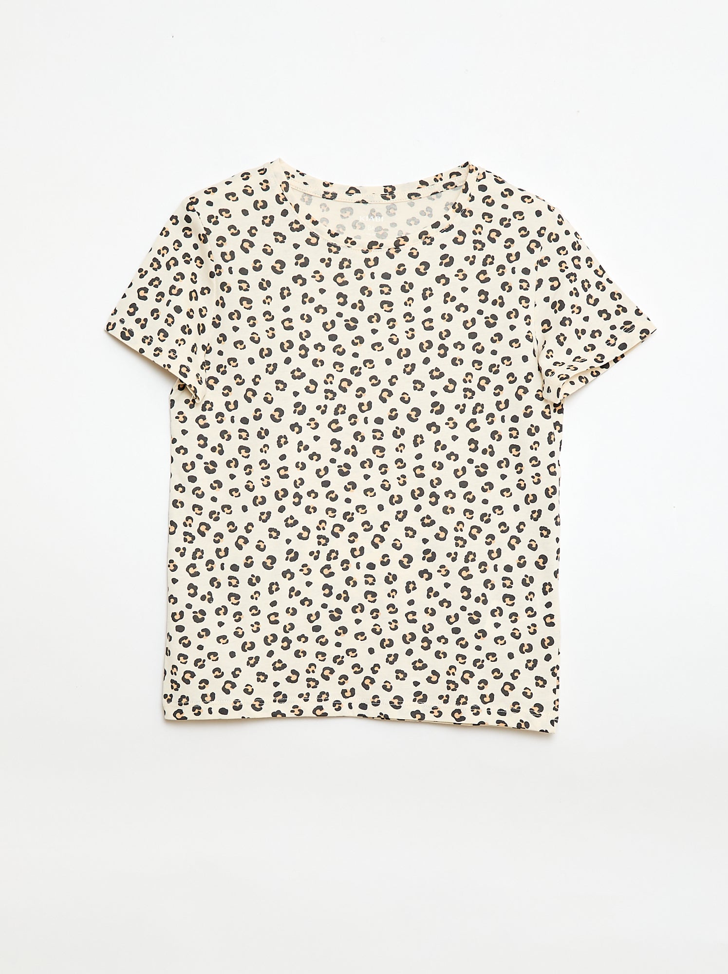 T-shirt à manches courtes imprimé 'léopard' - leopard
