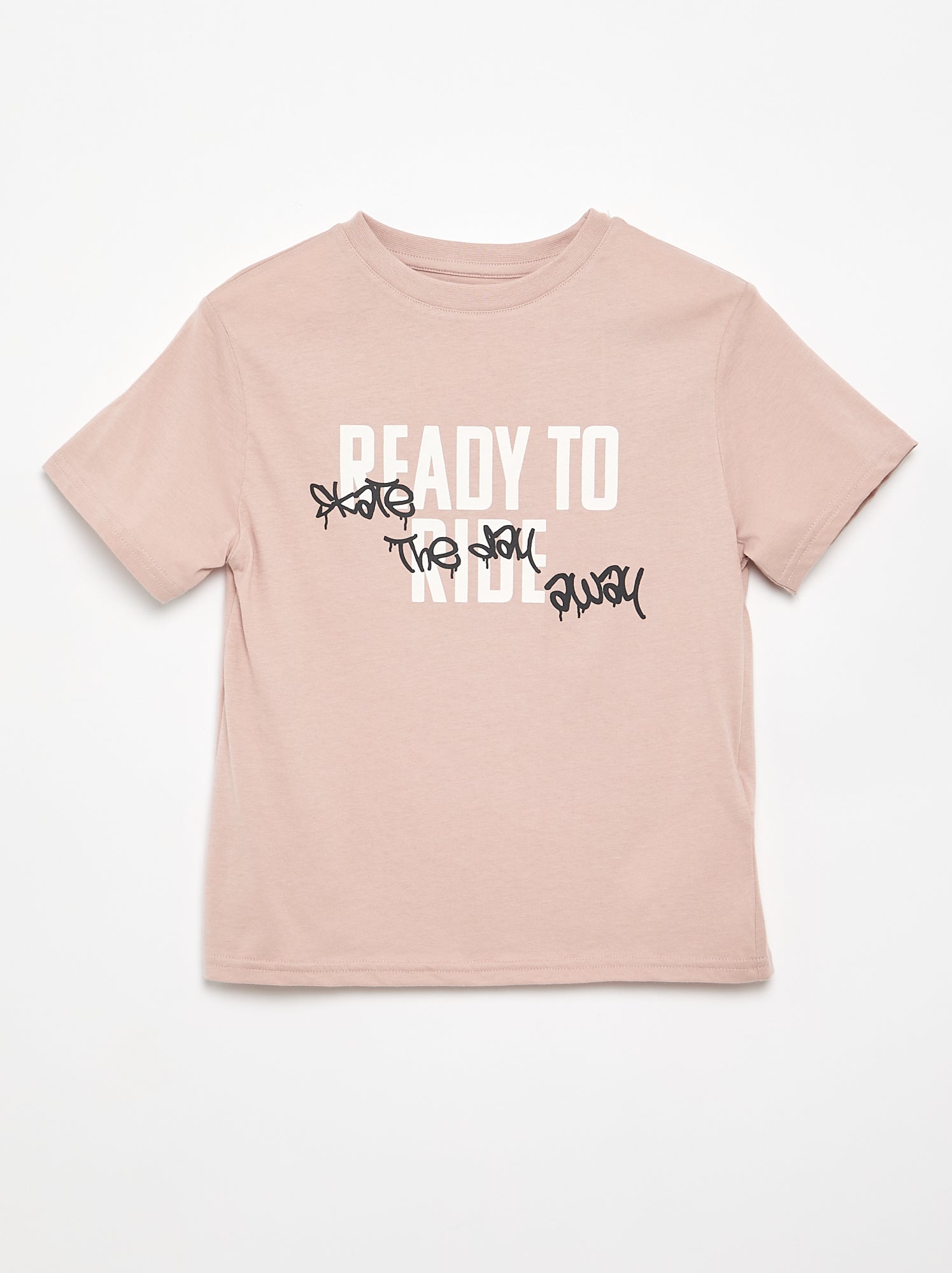 T-shirt à manches courtes imprimé - Mauve/lilas