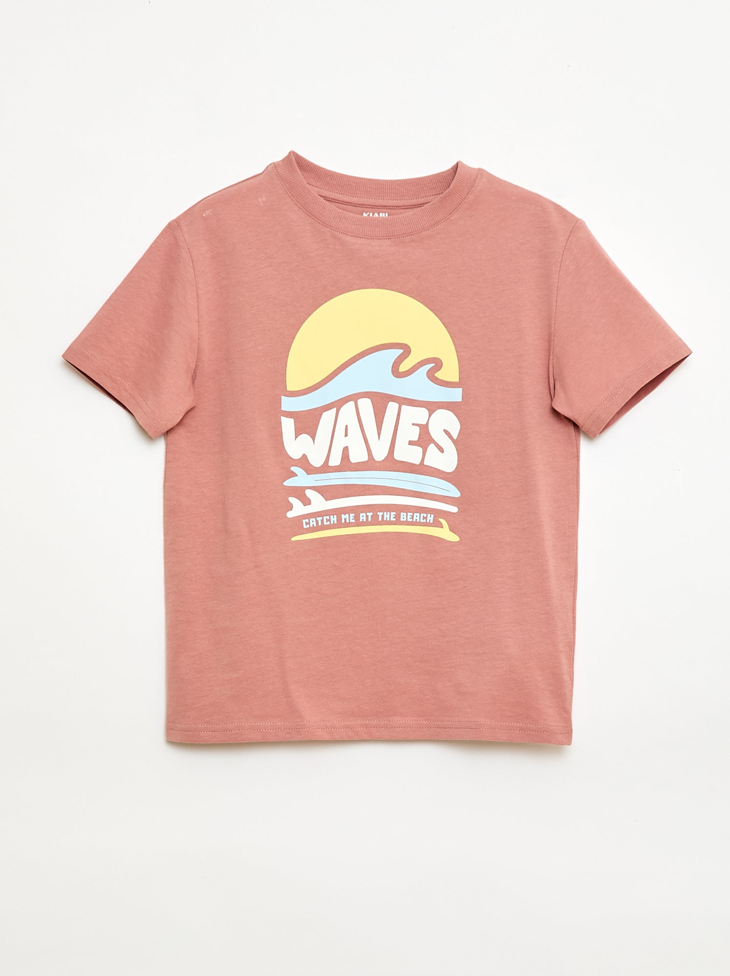 T-shirt à manches courtes imprimé - Rose (EUP44_23)