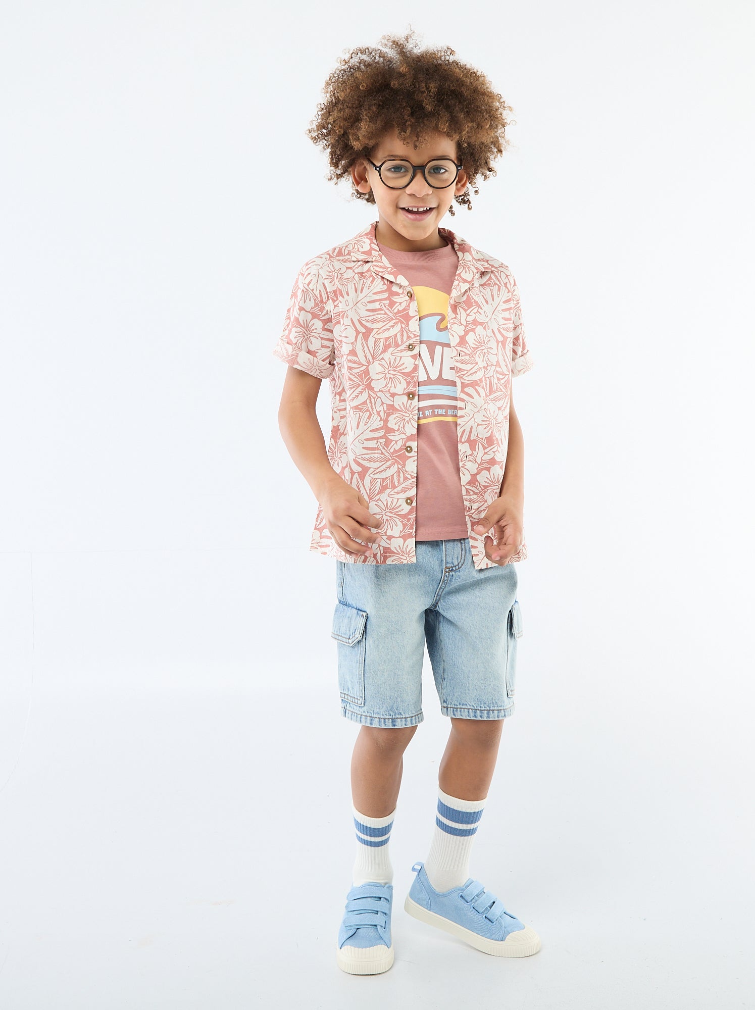 T-shirt à manches courtes imprimé - Rose (EUP44_23)