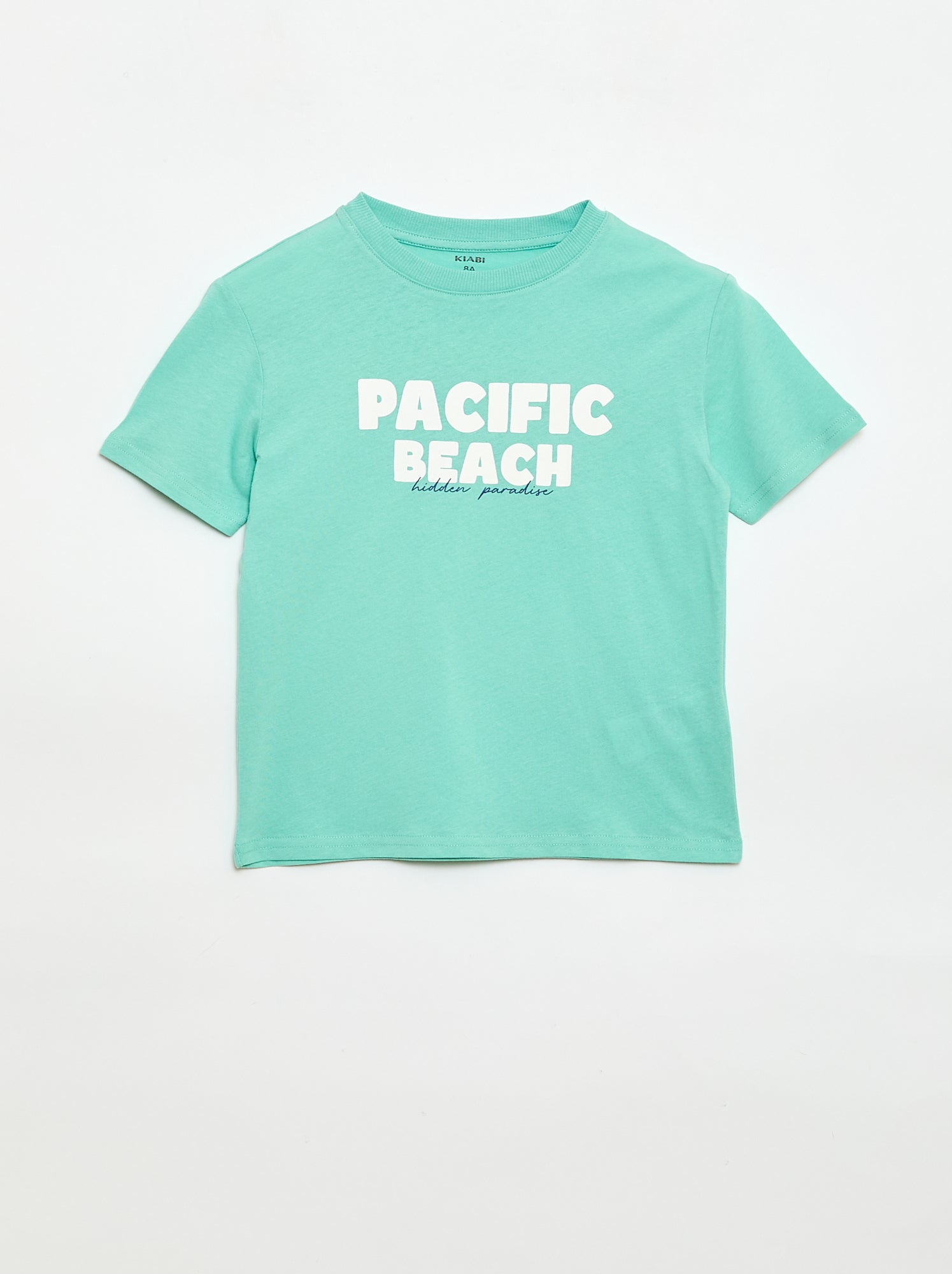 T-shirt à manches courtes imprimé - Vert (EUP44_28)