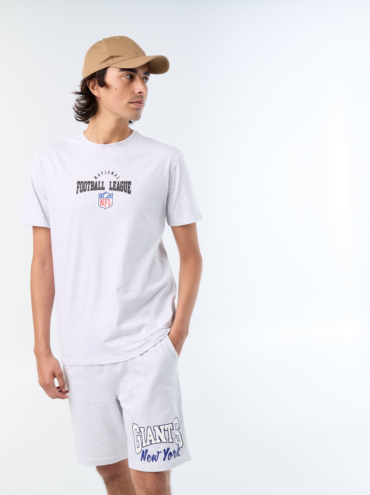 T-shirt à manches courtes 'NFL' - Gris