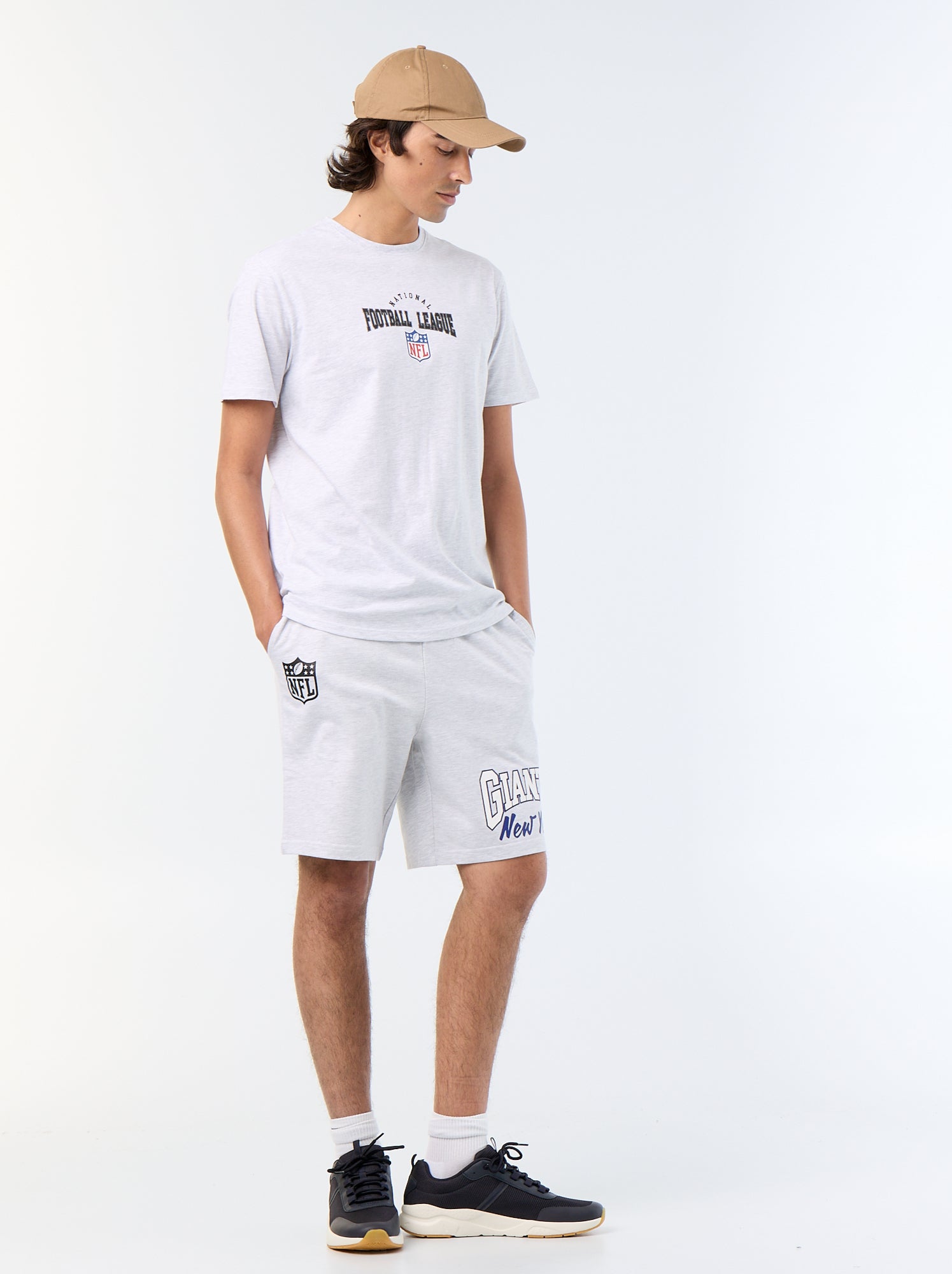T-shirt à manches courtes 'NFL' - Gris