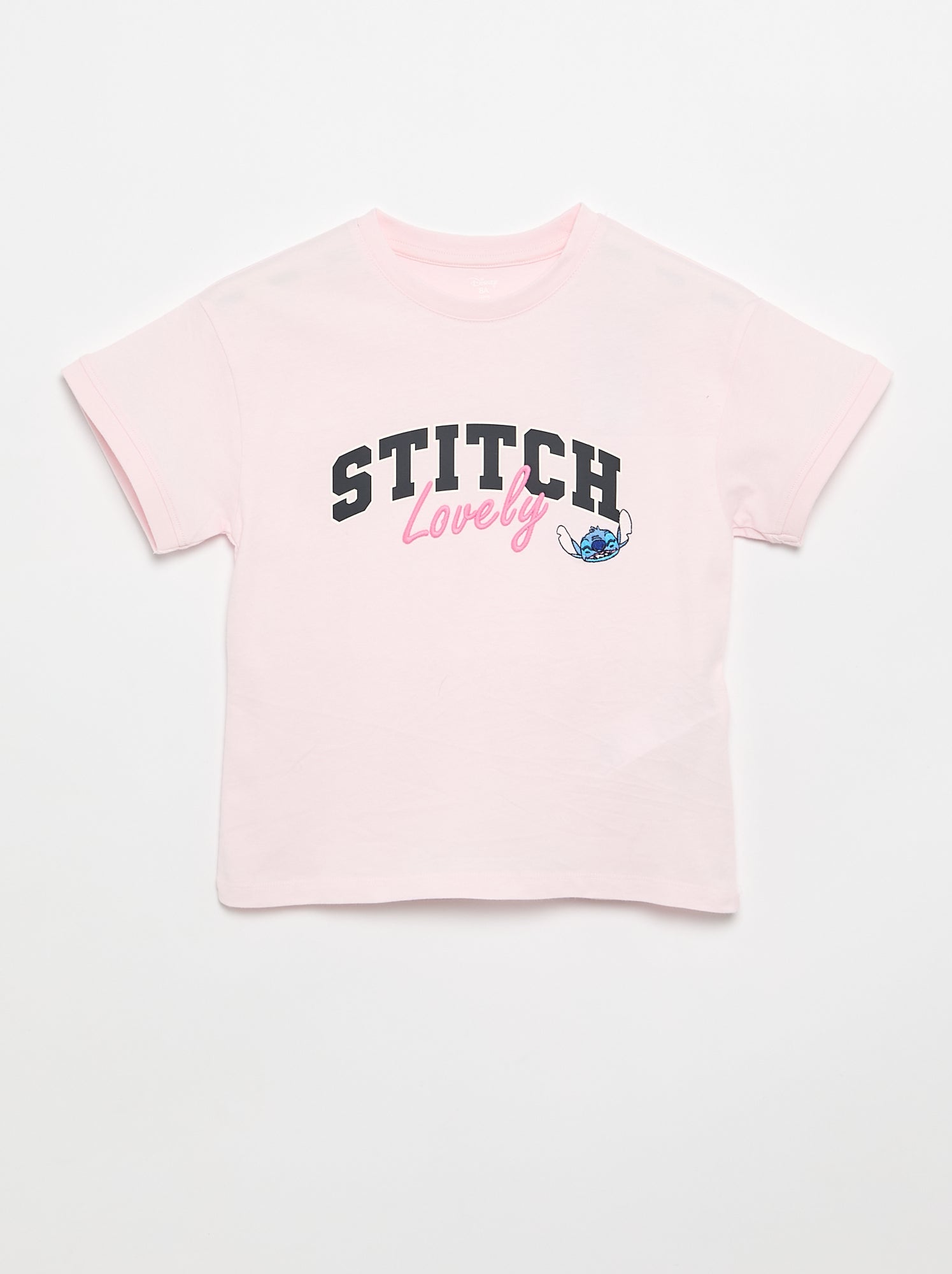 T-shirt à manches courtes 'Stitch' - Rose