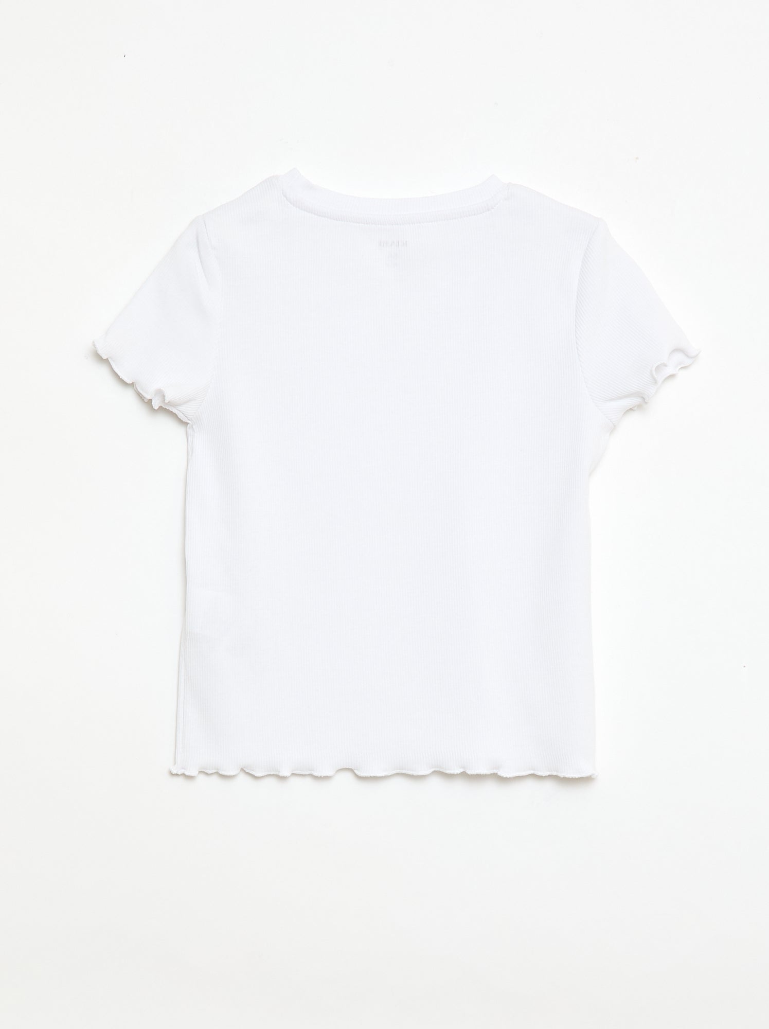 T-shirt à manches courtesavec forme ajourée - Blanc