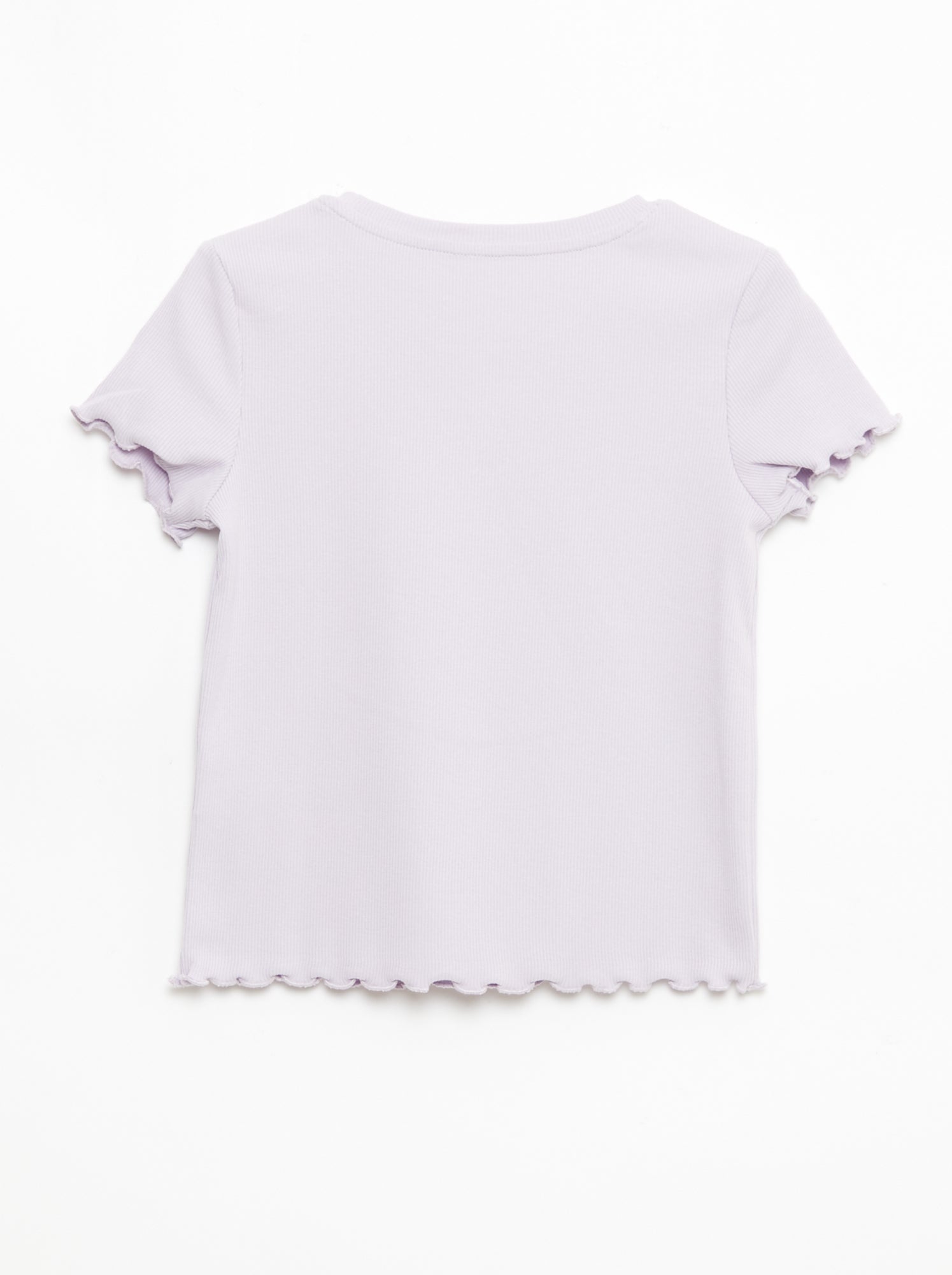 T-shirt à manches courtesavec forme ajourée - Violet