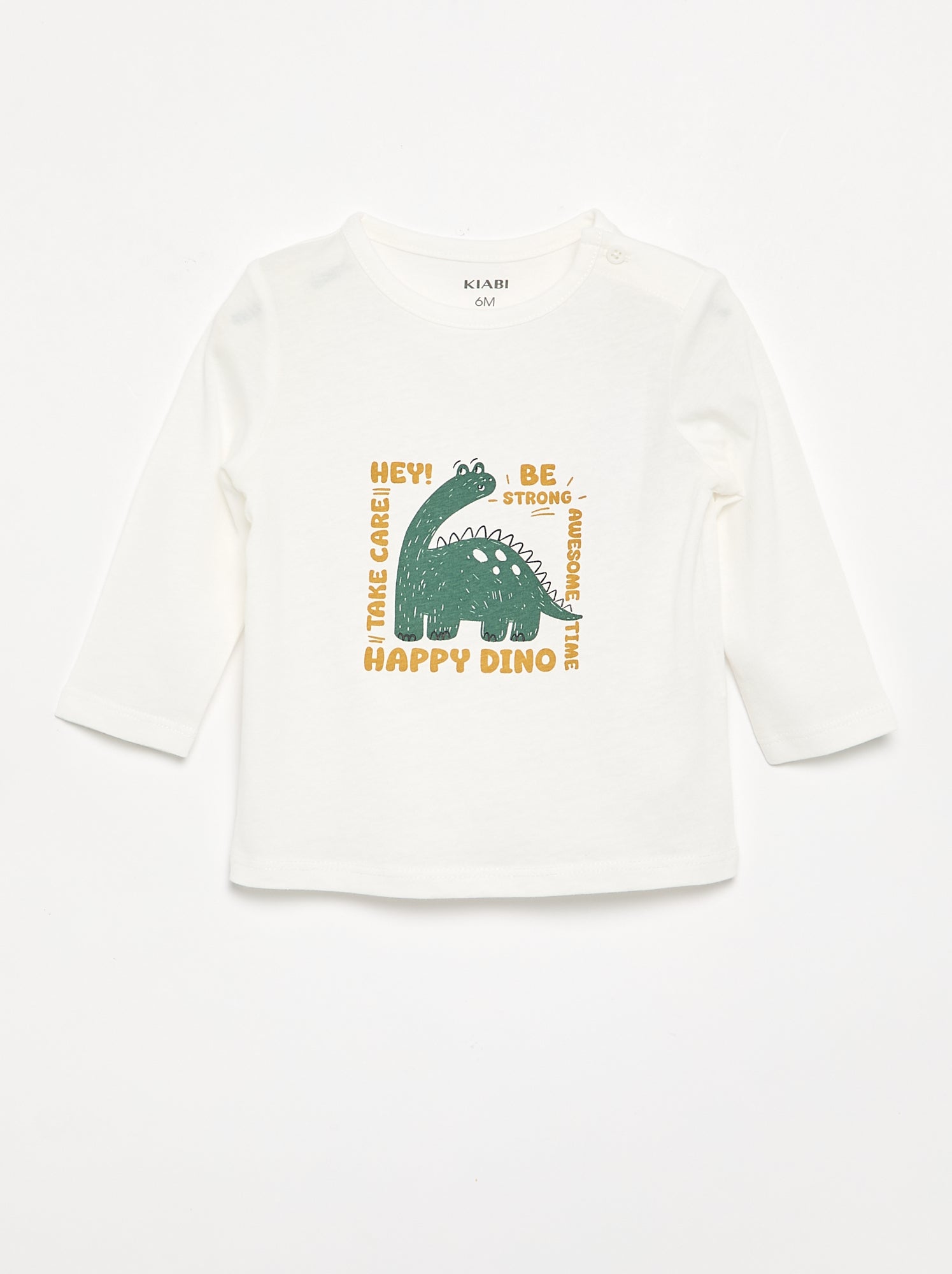 T-shirt à manches longues avec animation - Blanc (DIM01_22)