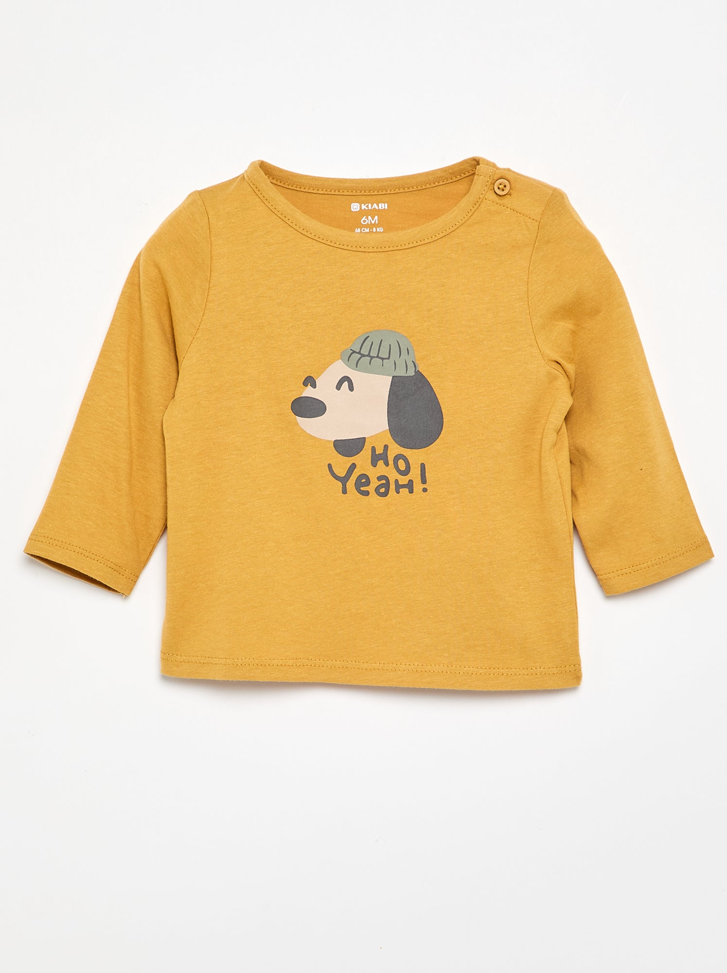 T-shirt à manches longues avec animation - Jaune