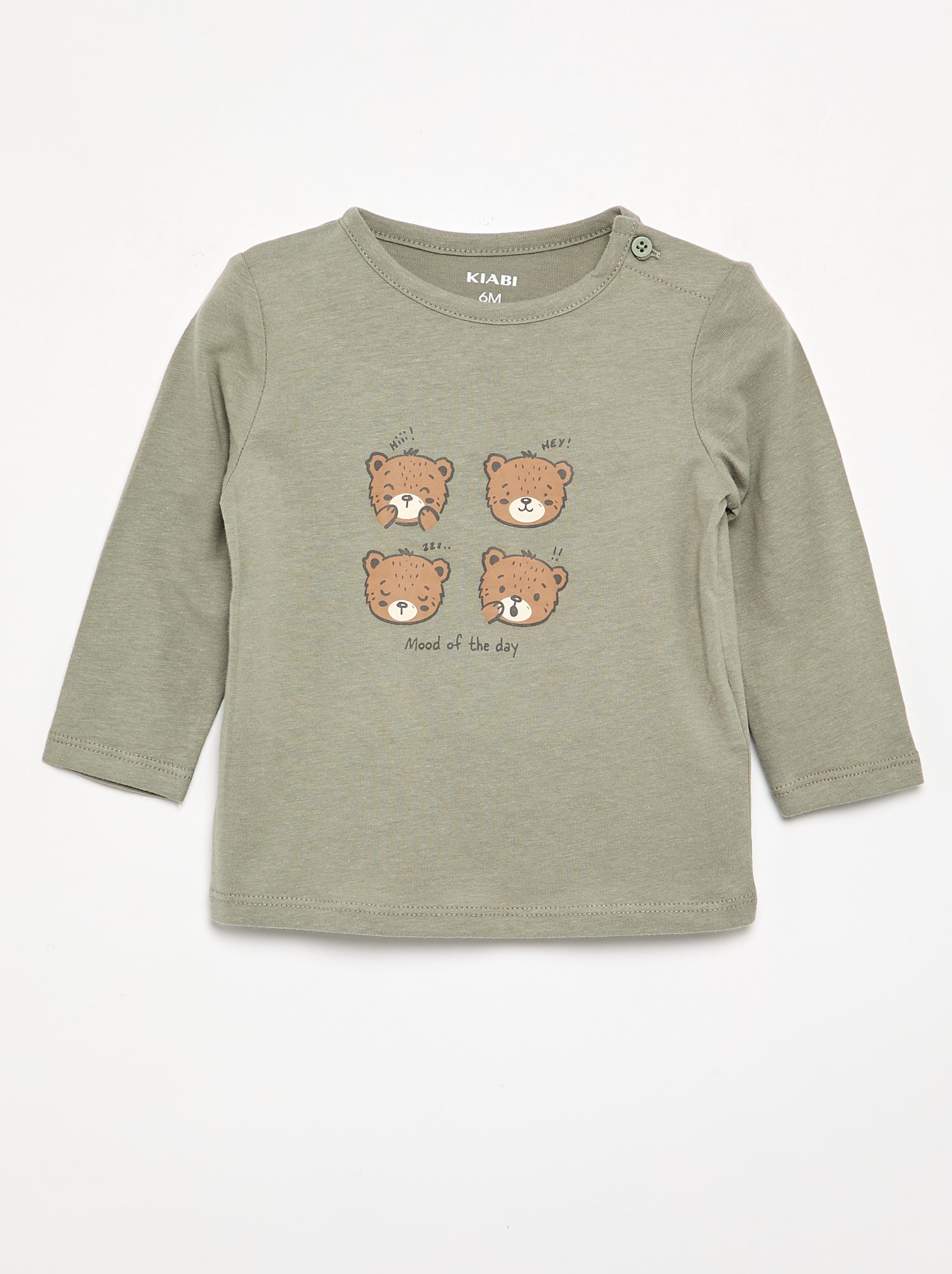 T-shirt à manches longues avec animation - Vert