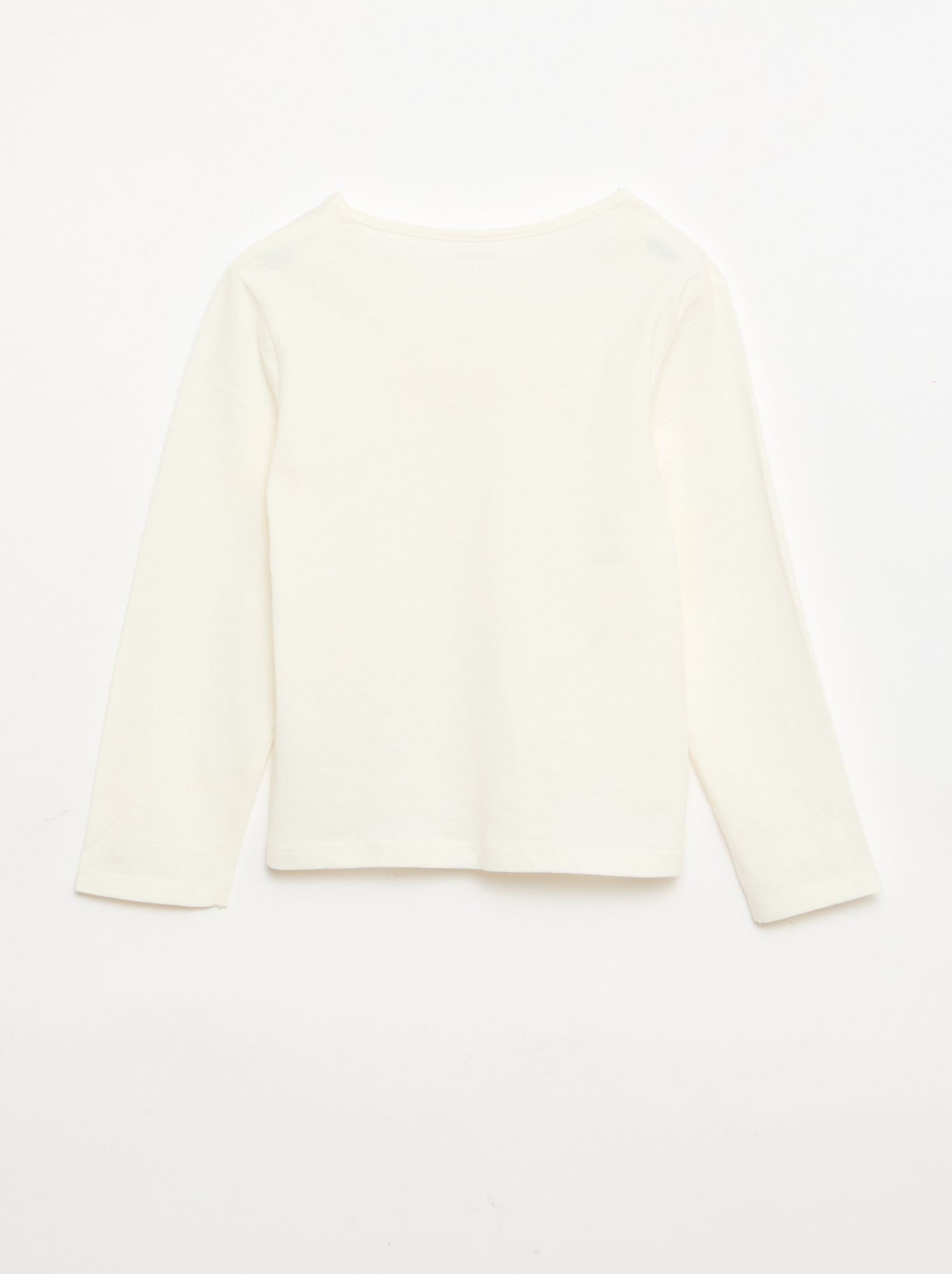T-shirt à manches longues avec imprimé - Blanc